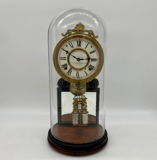 19th Century Waterbury Spring Driven Pendulum Bell Chime Clock