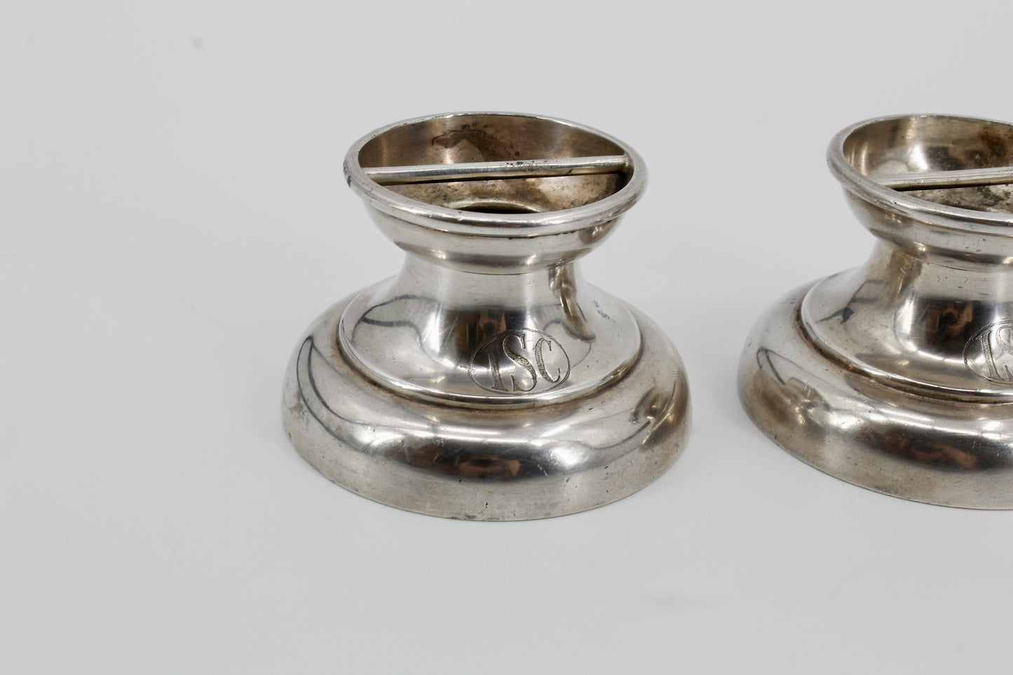 Mappin & Webb Silver Cigar Rest Pair