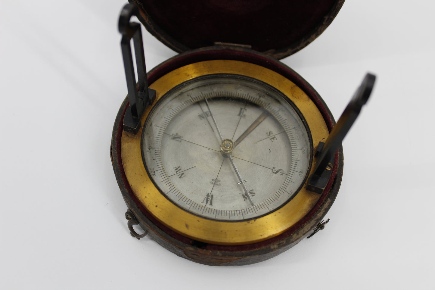 Chagrin-Cased French Surveyors Compass