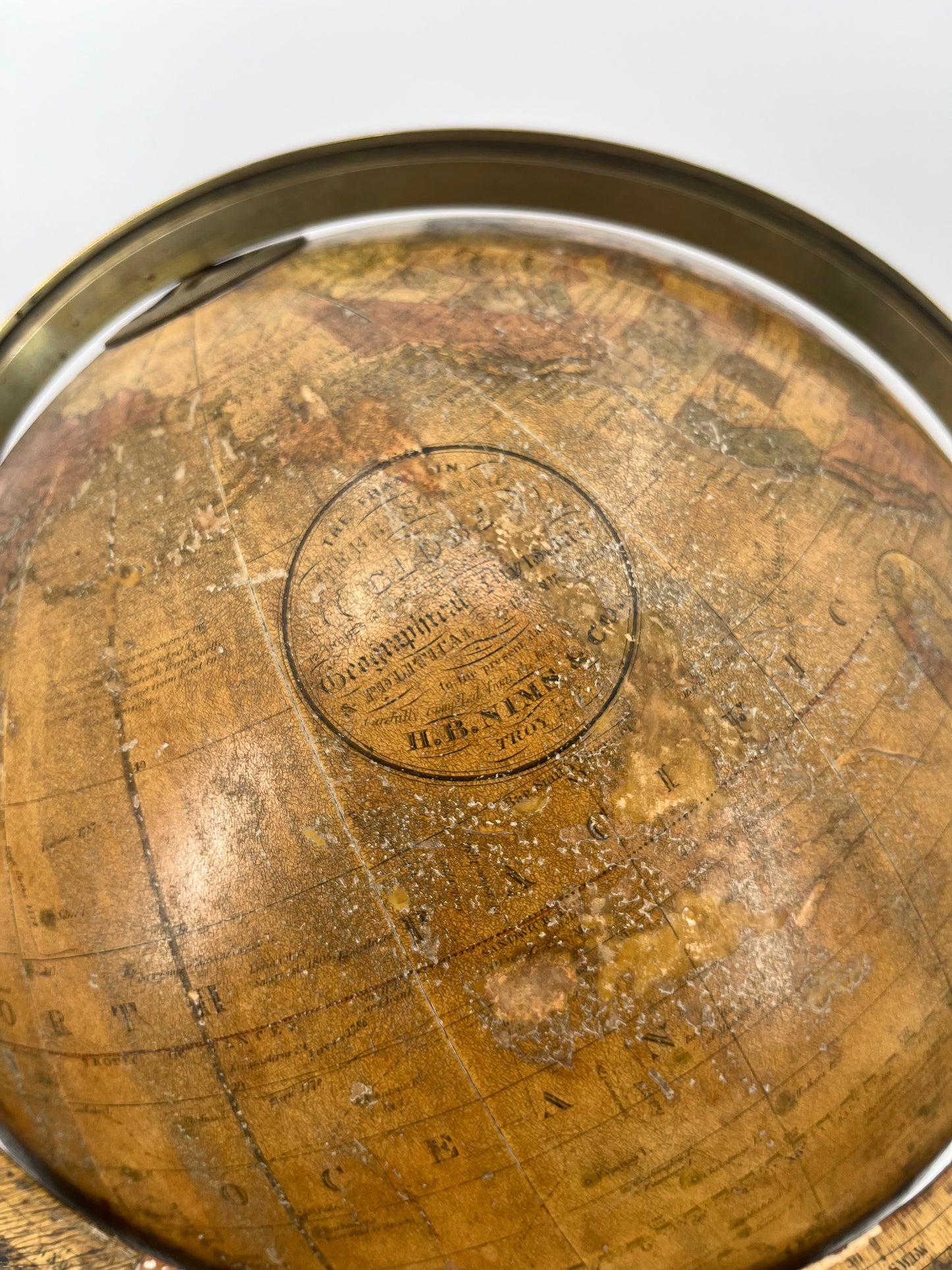 1870's H.B. Nims & Co. Terrestrial Globe