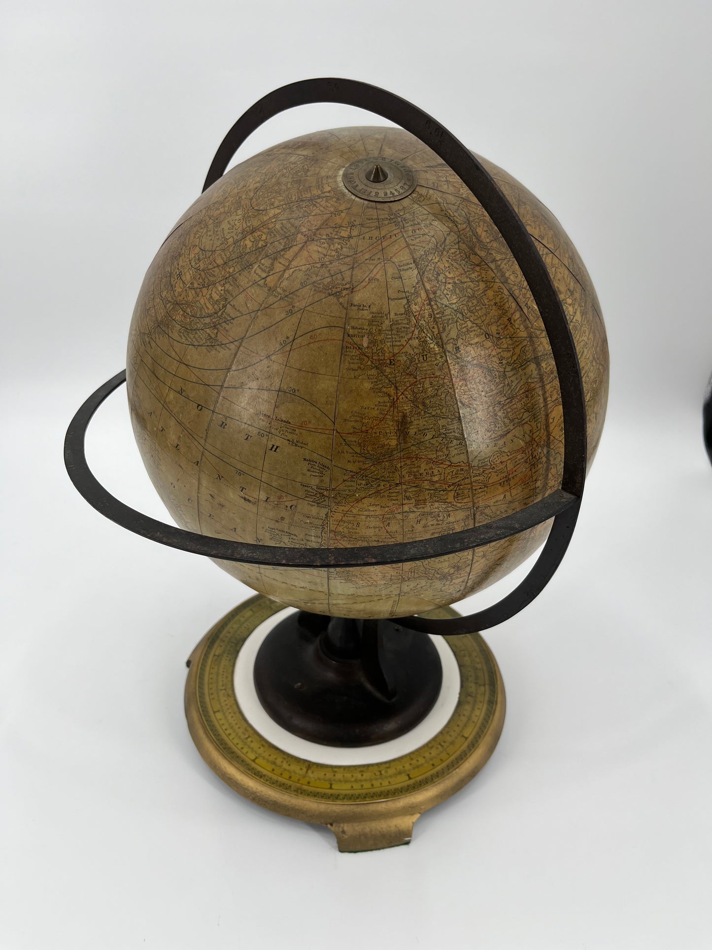 1891-1903 Telluric Table Globe by Rand McNally