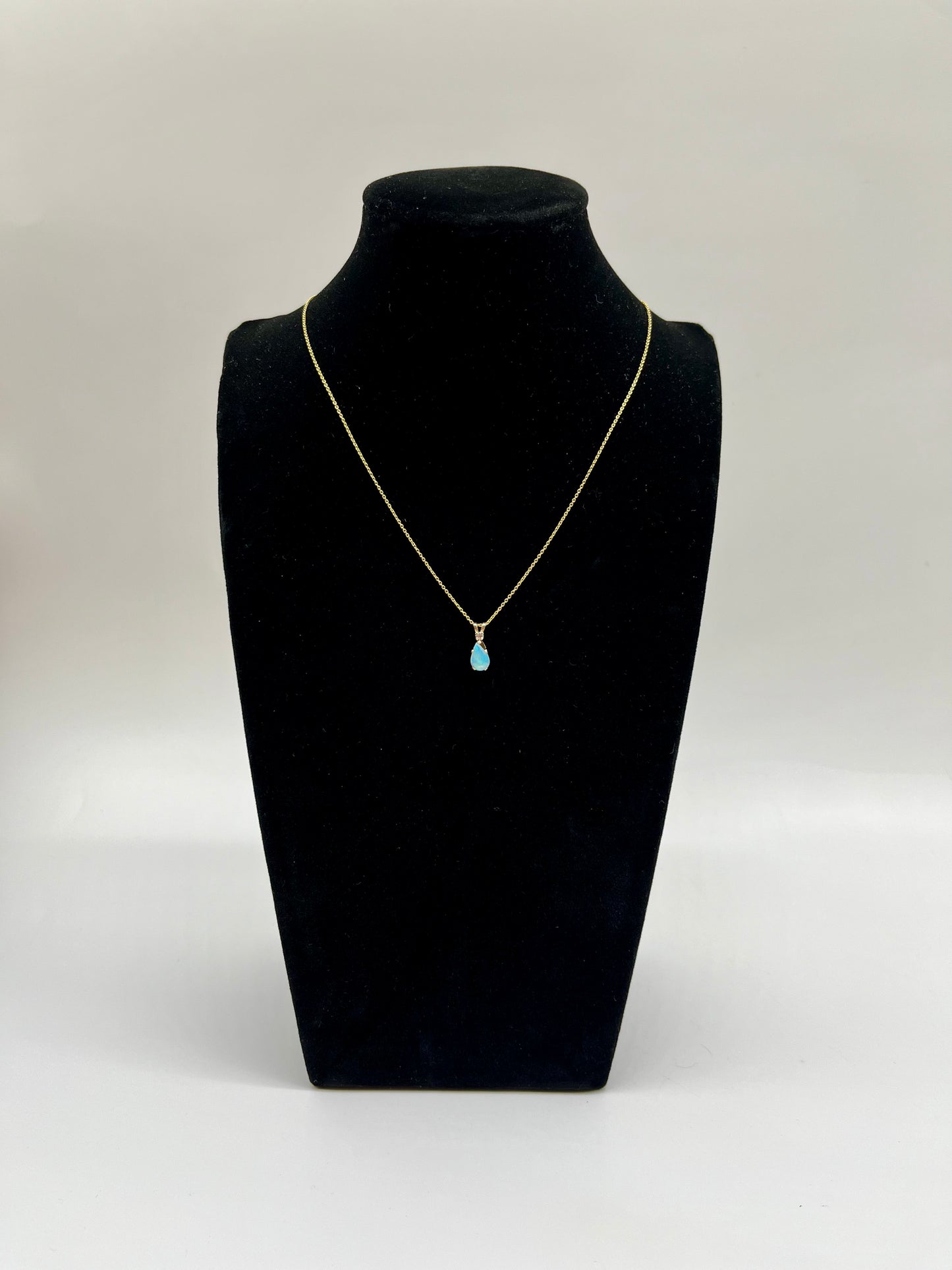 1920's Opal & Diamond Pendant, 0.5 CTW 10K Gold