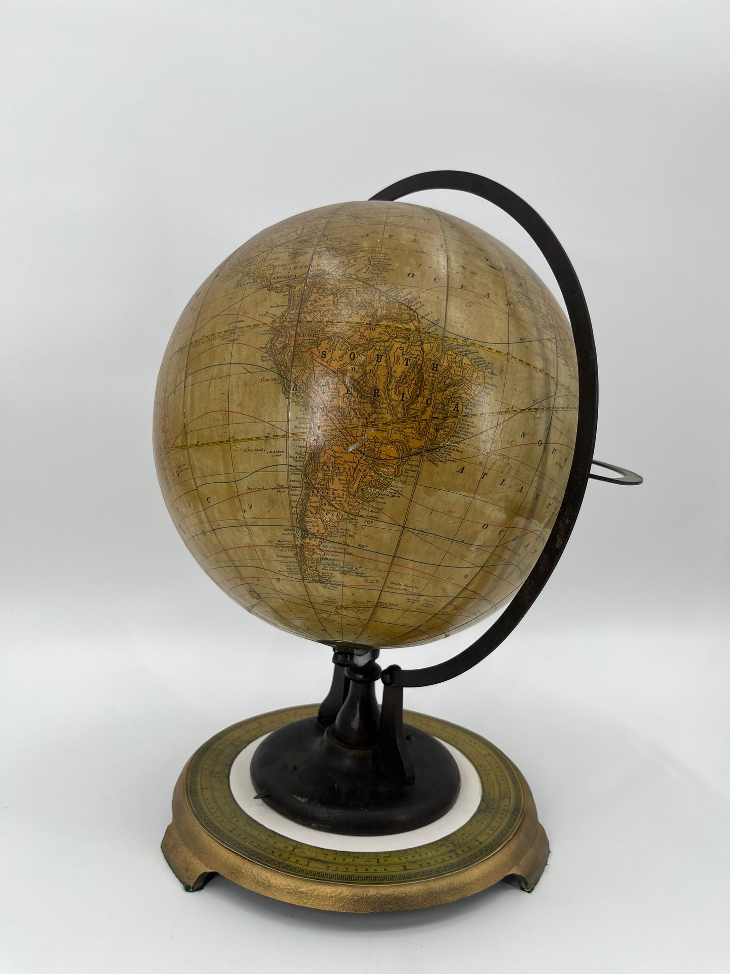 1891-1903 Telluric Table Globe by Rand McNally