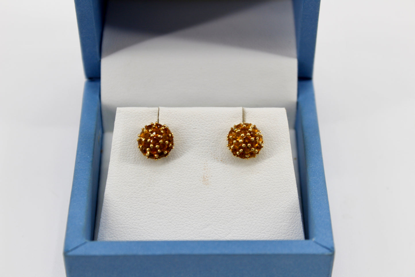 Citrine Cluster Stud Earrings, 1 CTW 18K Gold