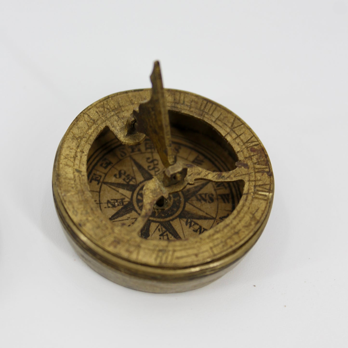 1775-1800 Brass Pocket Sundial by E. Hamilton