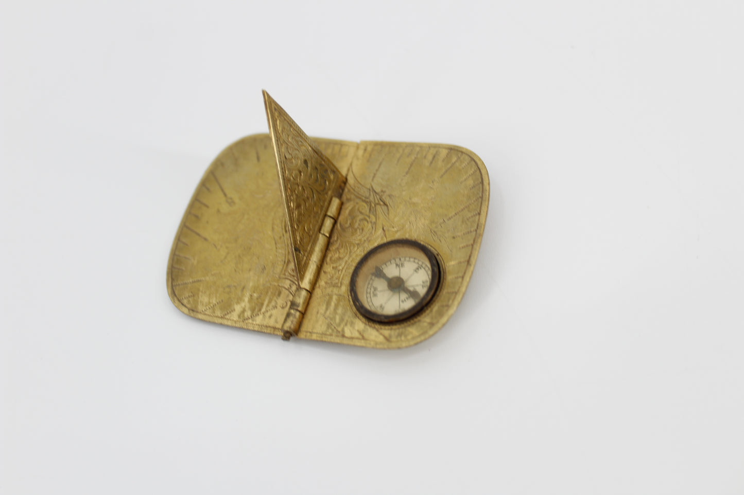 1875 Butterfield-Style Folding Pocket Sundial by J. Baum & Co.