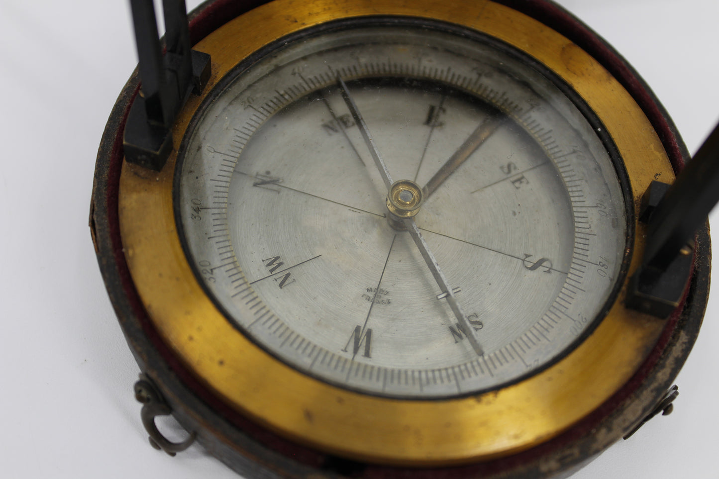 Chagrin-Cased French Surveyors Compass