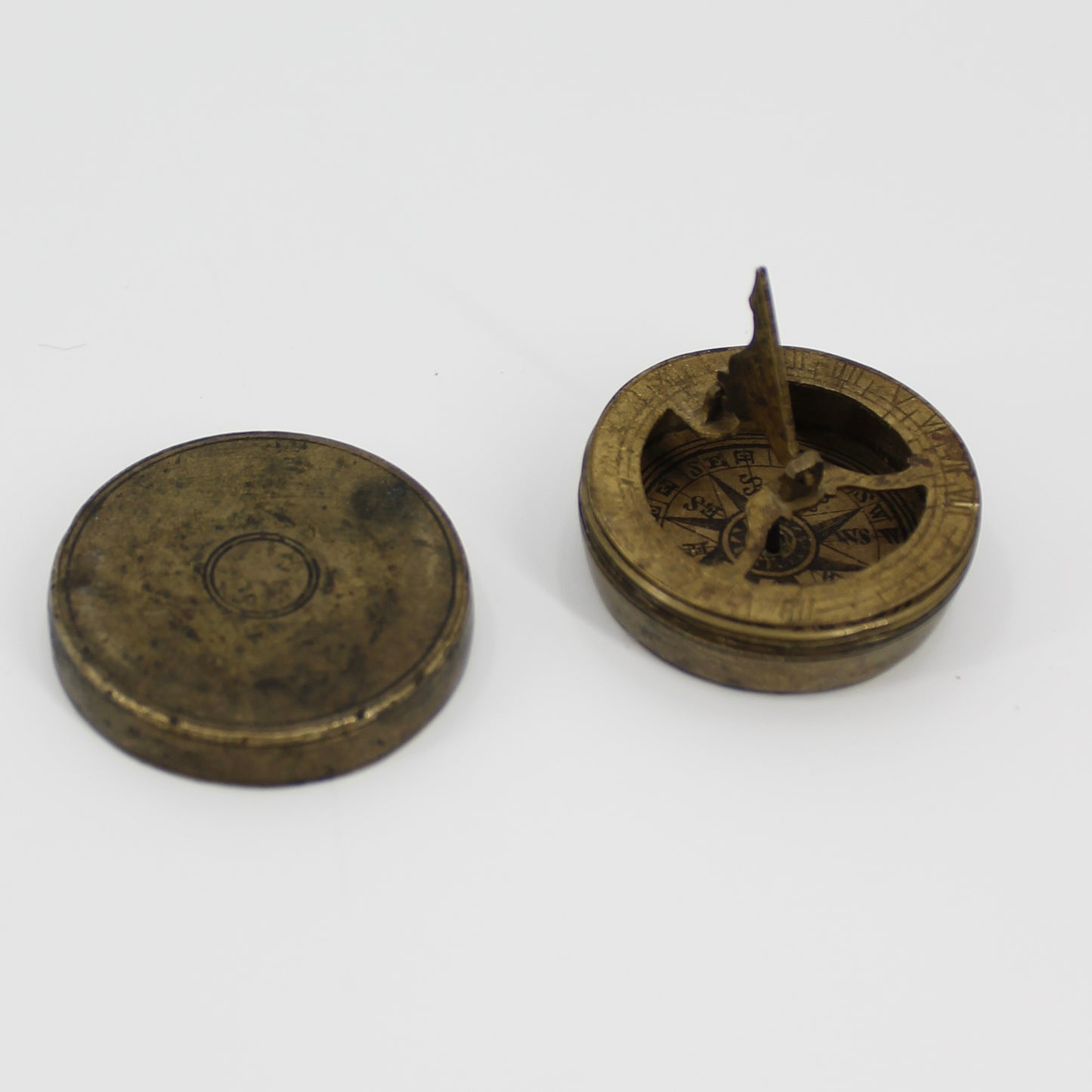 1775-1800 Brass Pocket Sundial by E. Hamilton