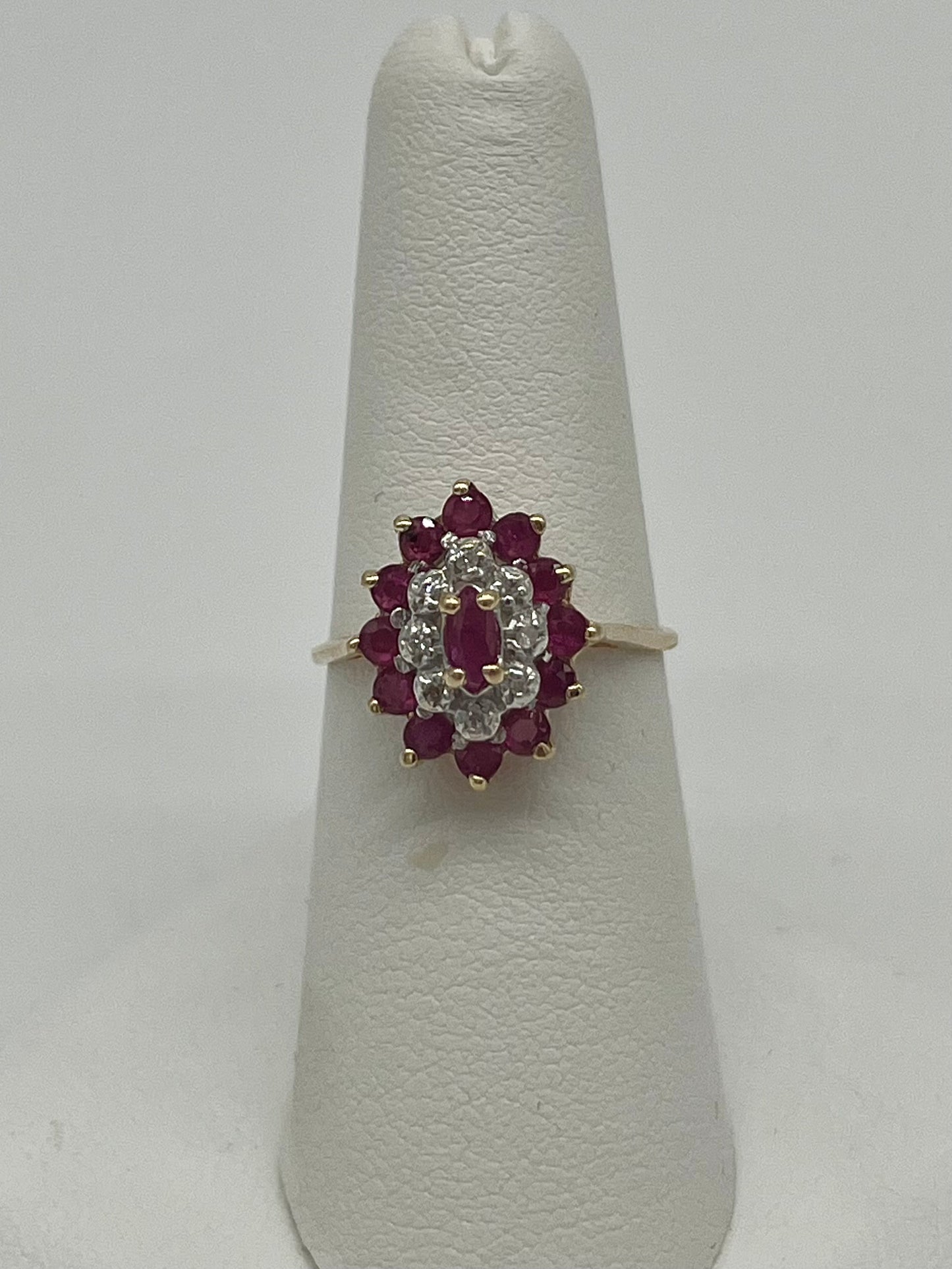 Antique Ruby & Diamond Set, 2.4 CTW 14K/9K Gold