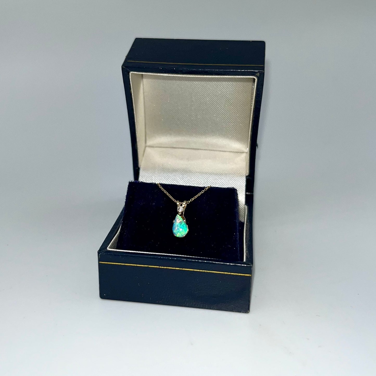 1920's Opal & Diamond Pendant, 0.5 CTW 10K Gold