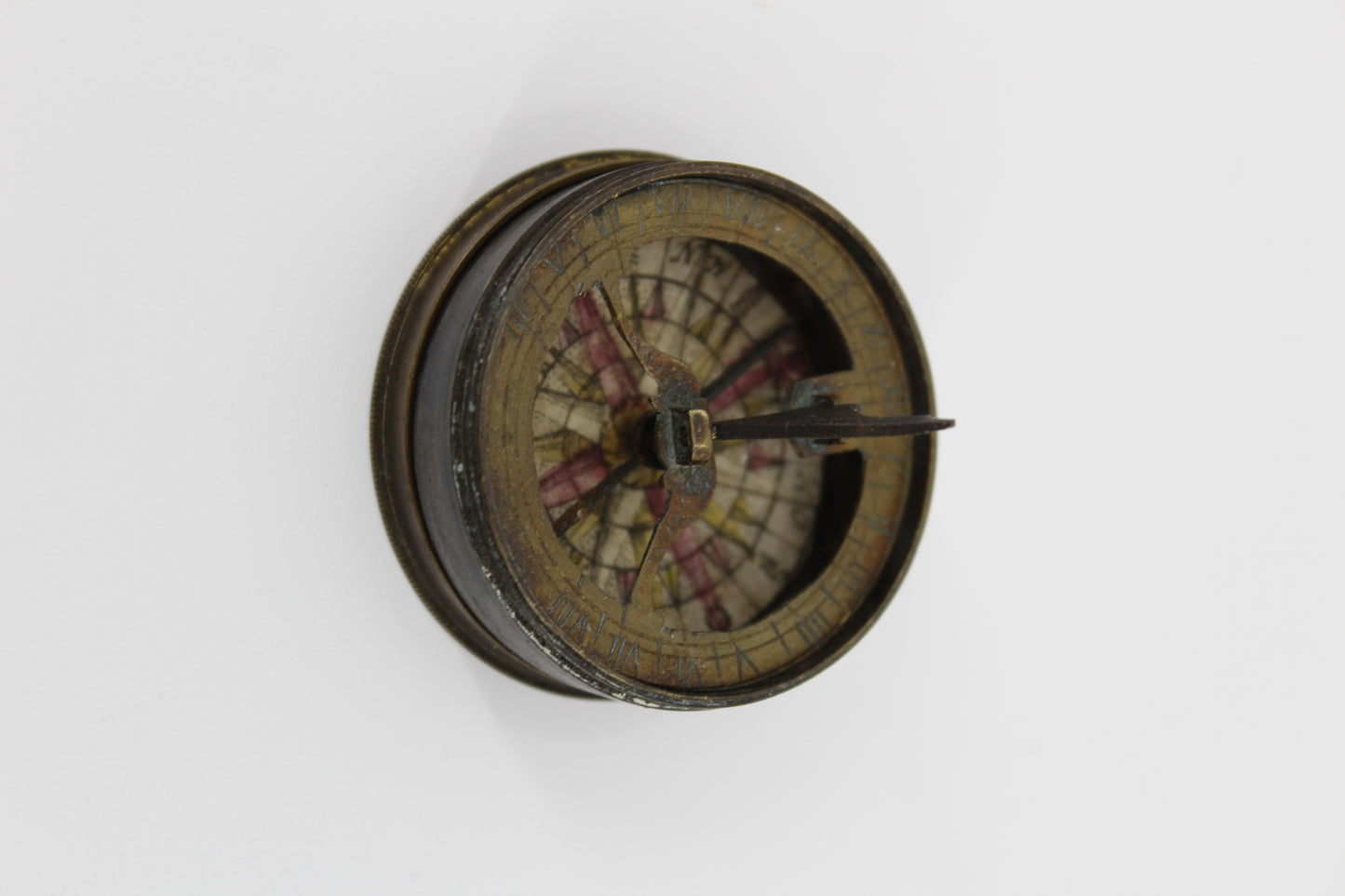 1790-1820 American Hand-Coloured Brass Pocket Dial