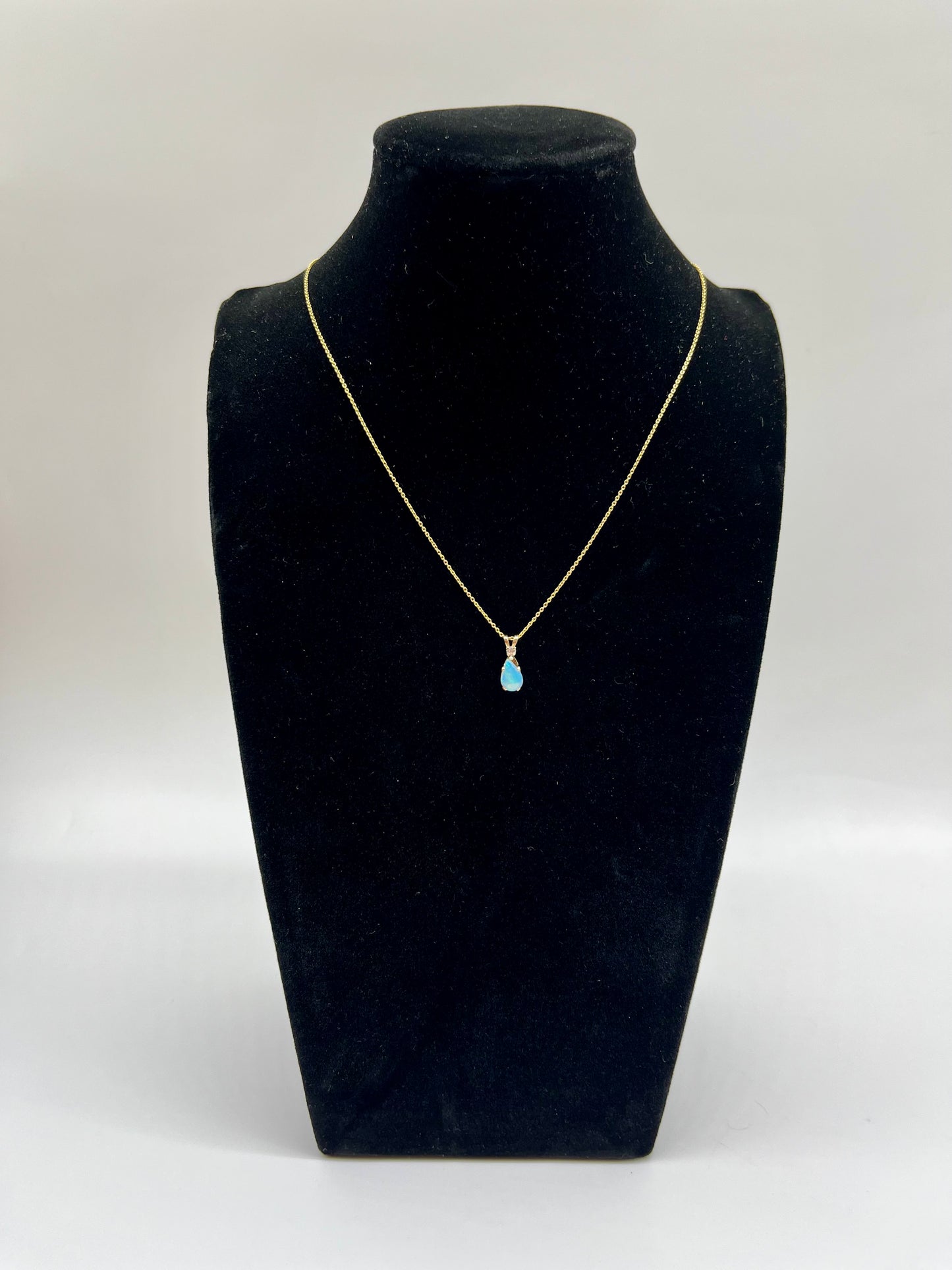 1920's Opal & Diamond Pendant, 0.5 CTW 10K Gold