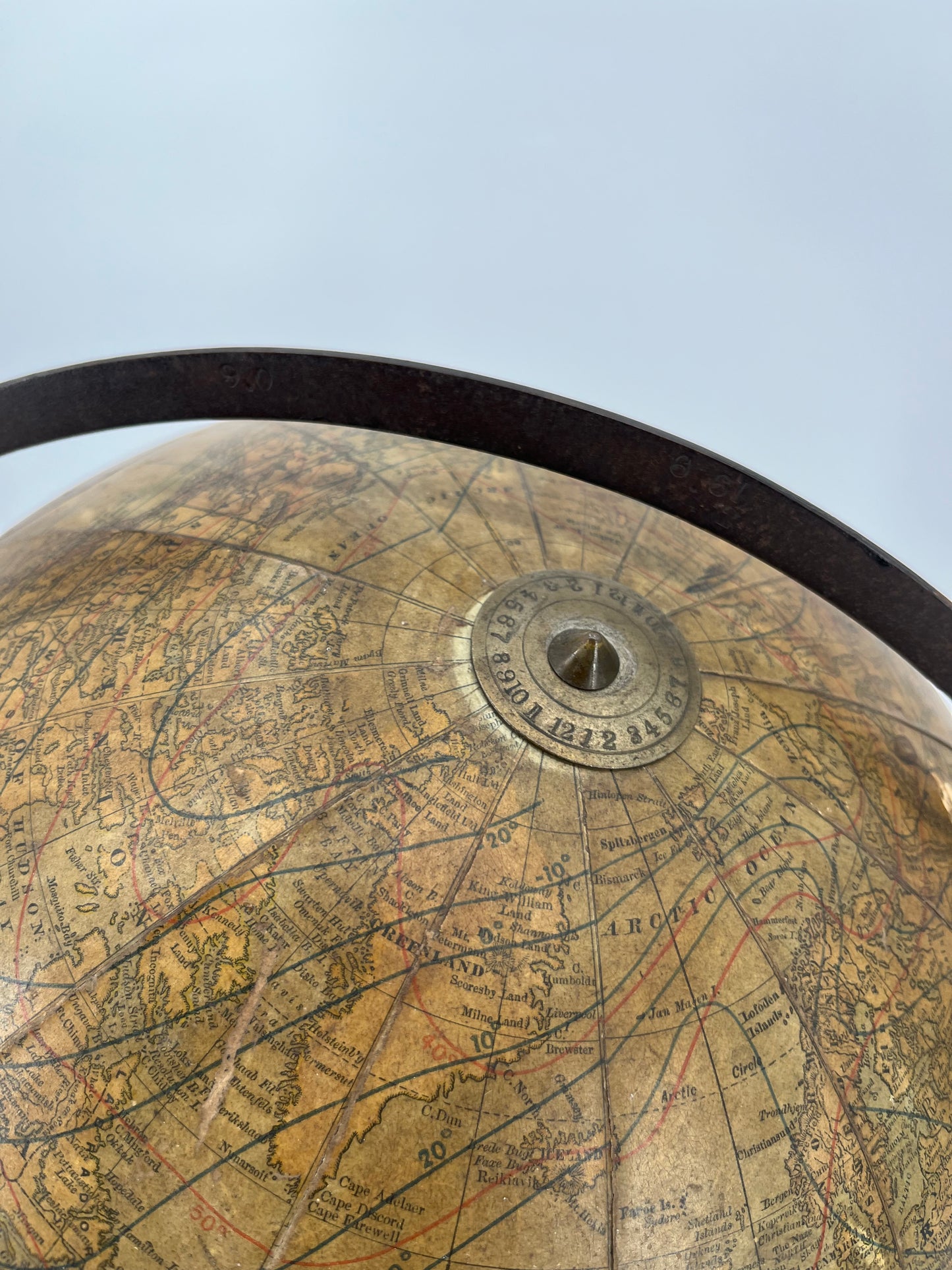 1891-1903 Telluric Table Globe by Rand McNally