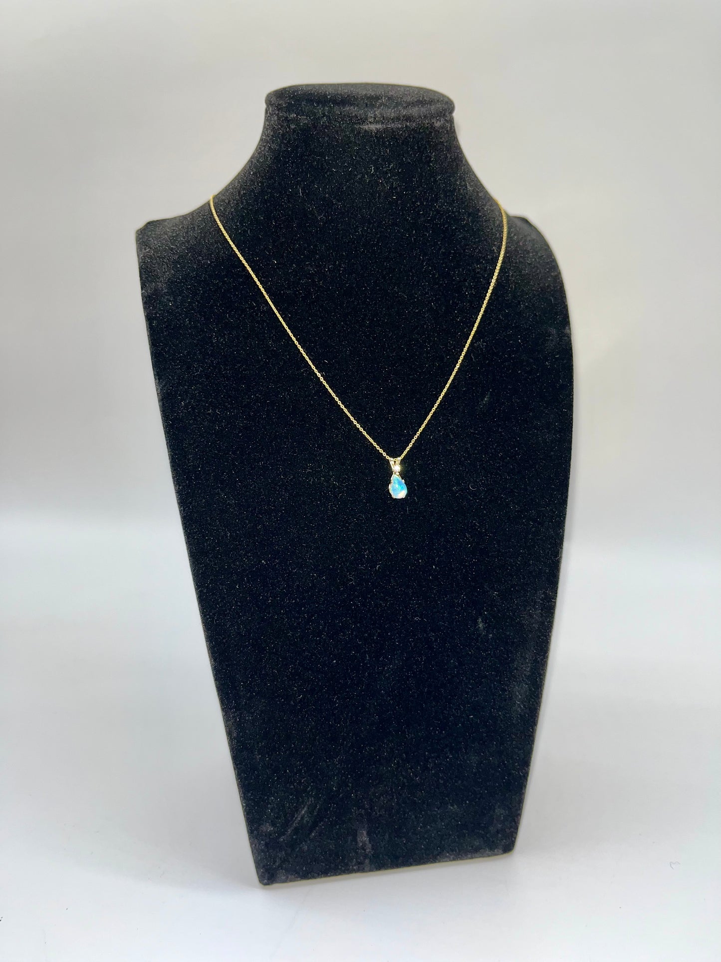 1920's Opal & Diamond Pendant, 0.5 CTW 10K Gold