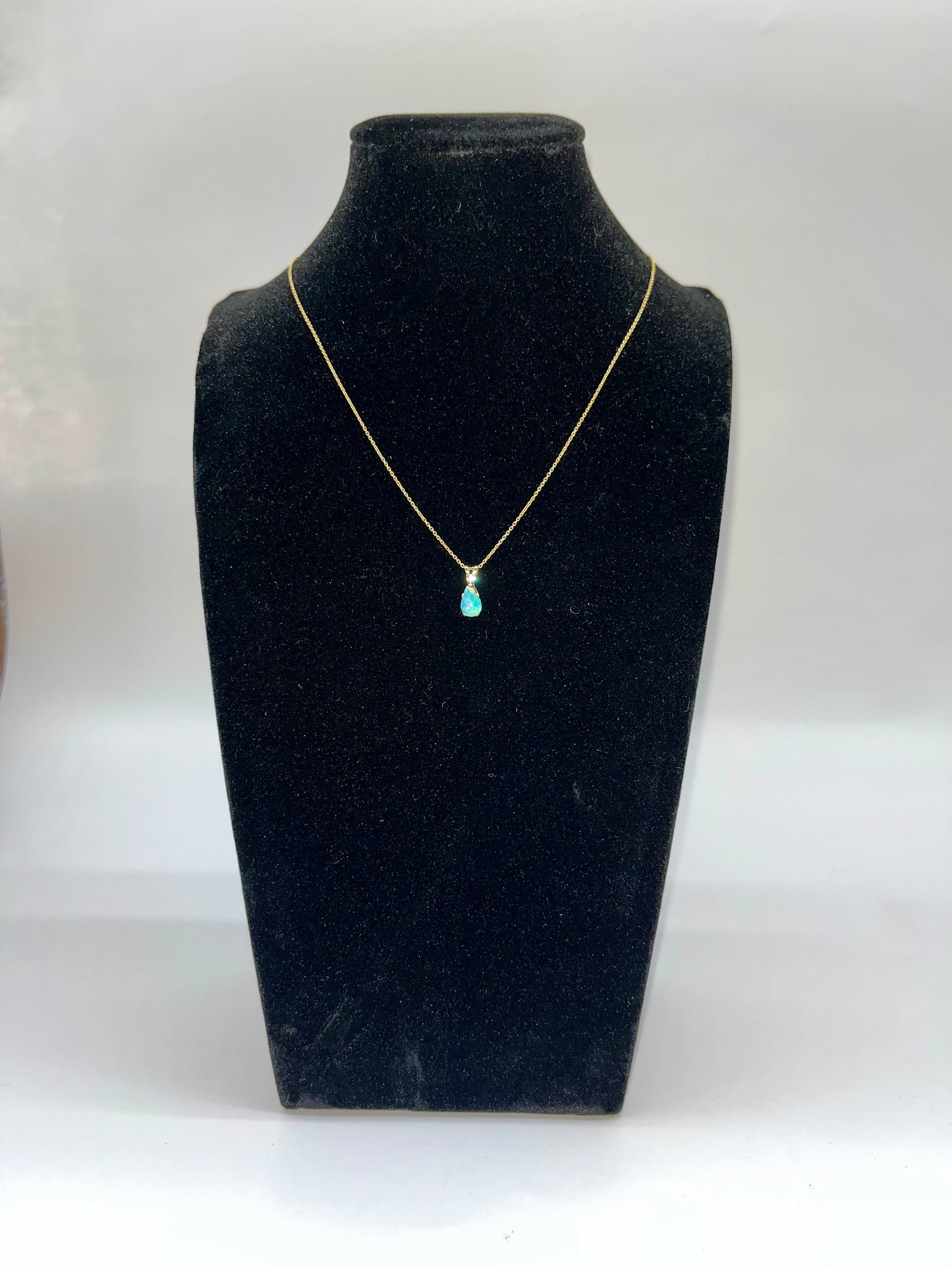 1920's Opal & Diamond Pendant, 0.5 CTW 10K Gold