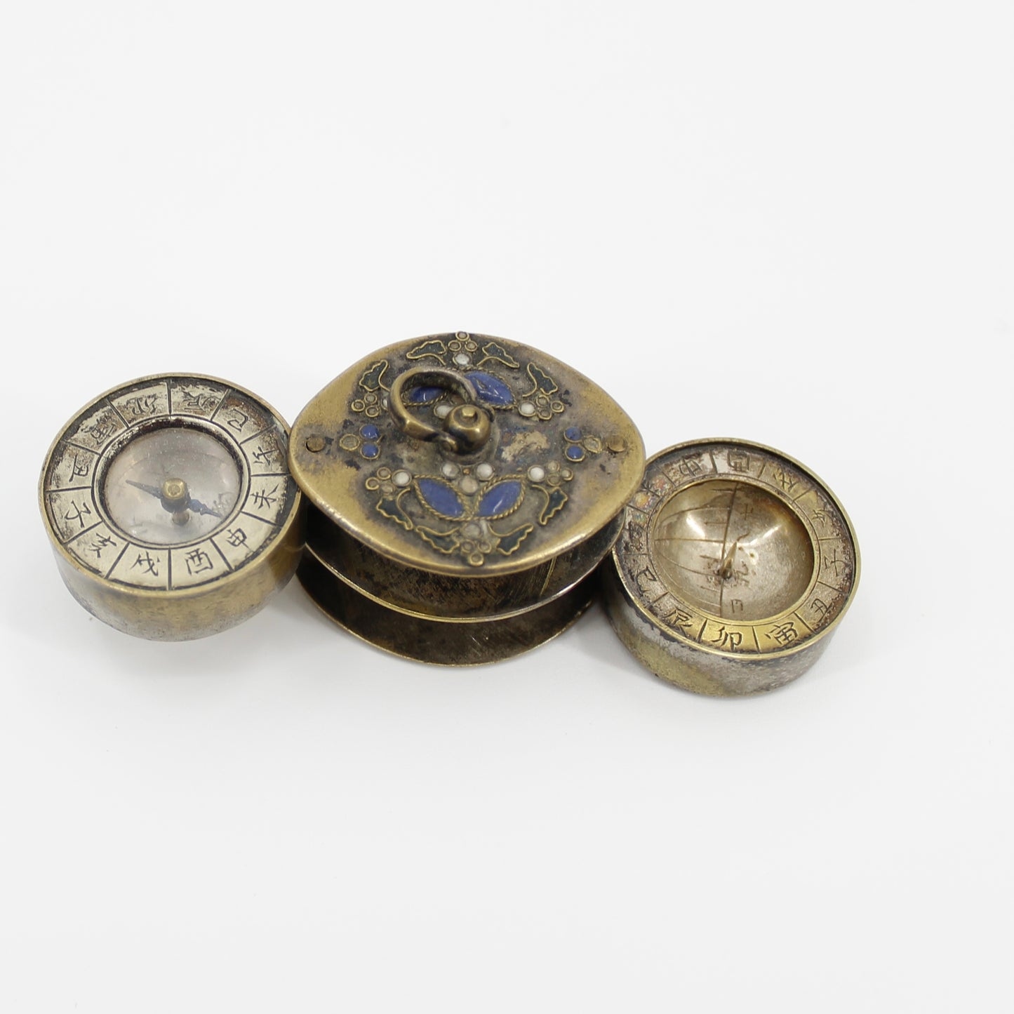 18th Century Japanese Scaphe Dial- Gold Vermeil & Gemstones