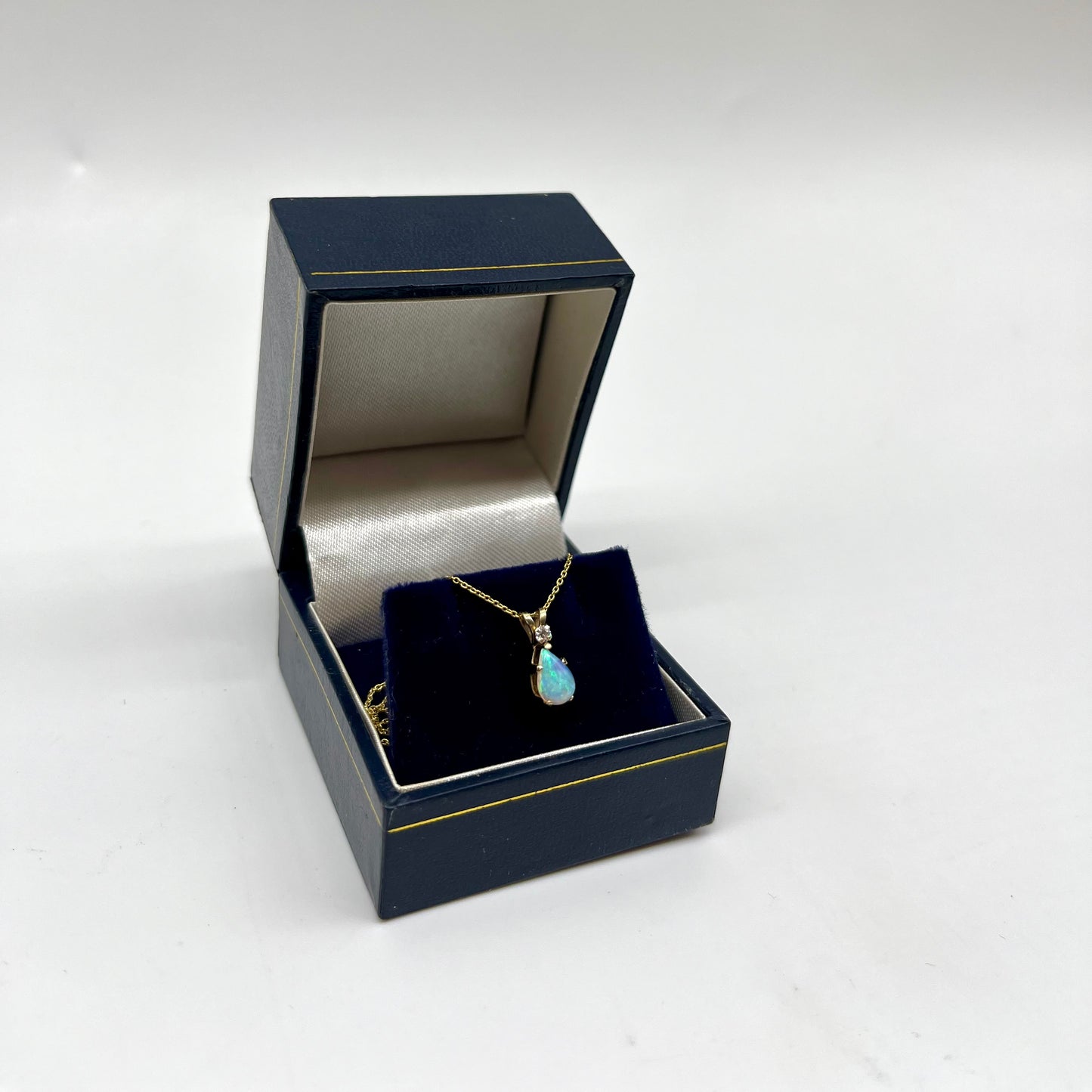 1920's Opal & Diamond Pendant, 0.5 CTW 10K Gold