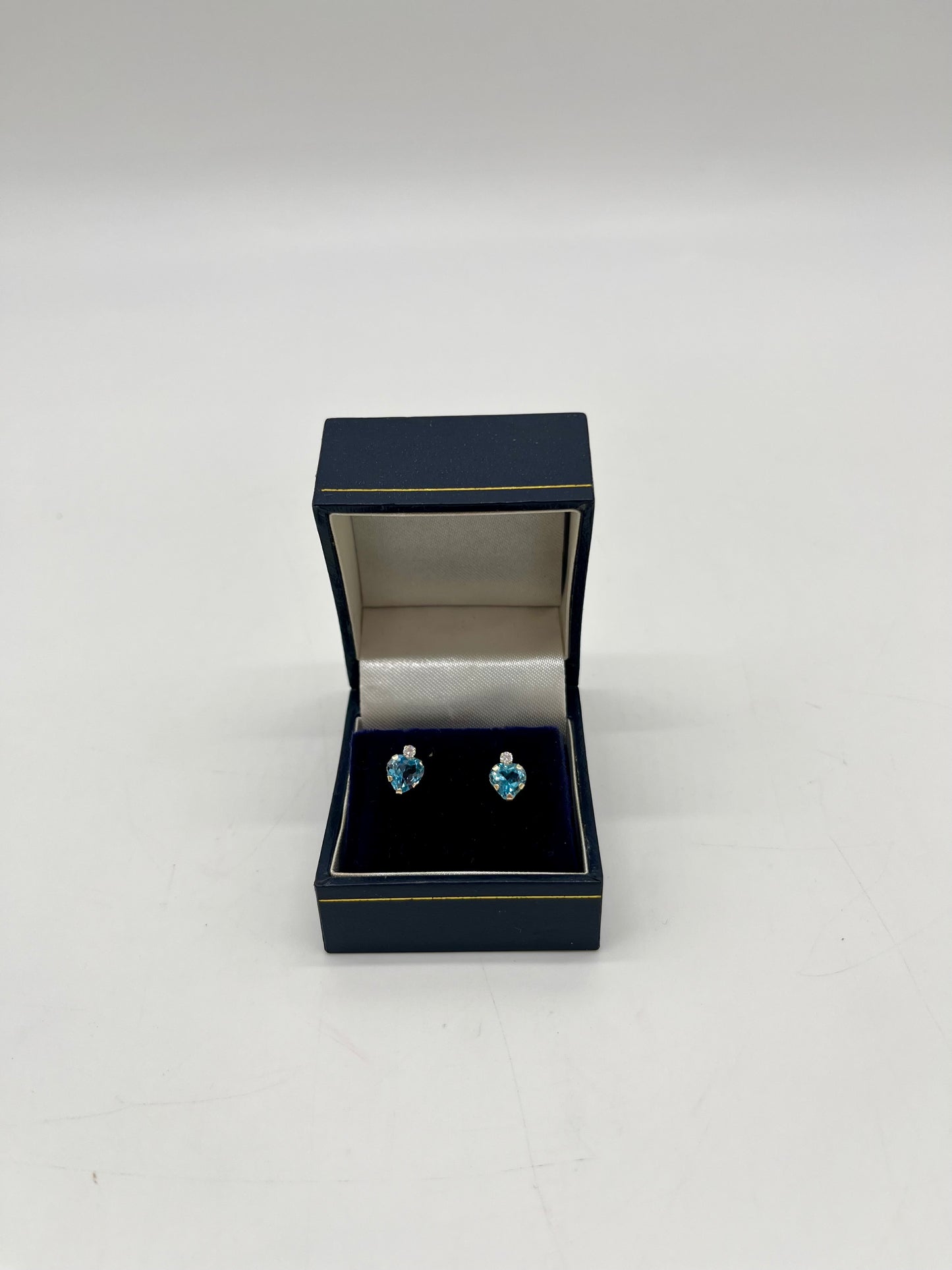 Antique Blue Topaz & Diamond Halo Pendant, 0.6 CTW 10K Gold