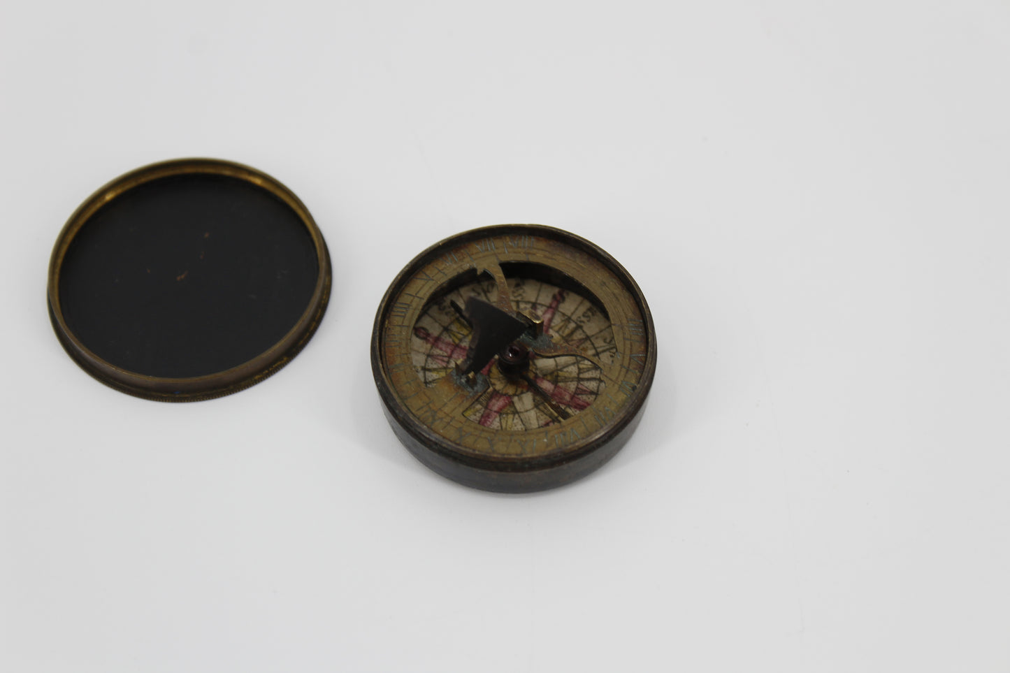1790-1820 American Hand-Coloured Brass Pocket Dial