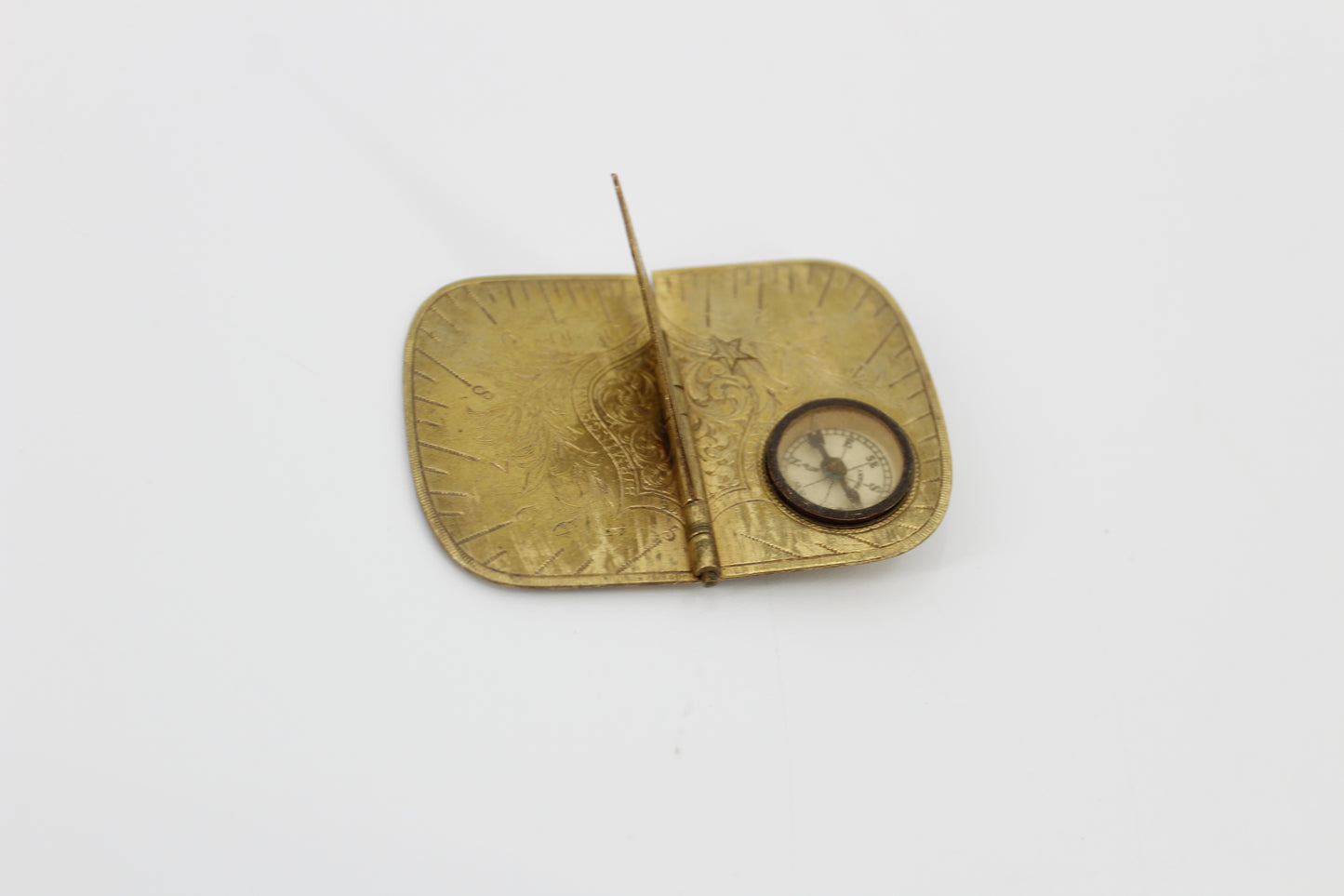 1875 Butterfield-Style Folding Pocket Sundial by J. Baum & Co.