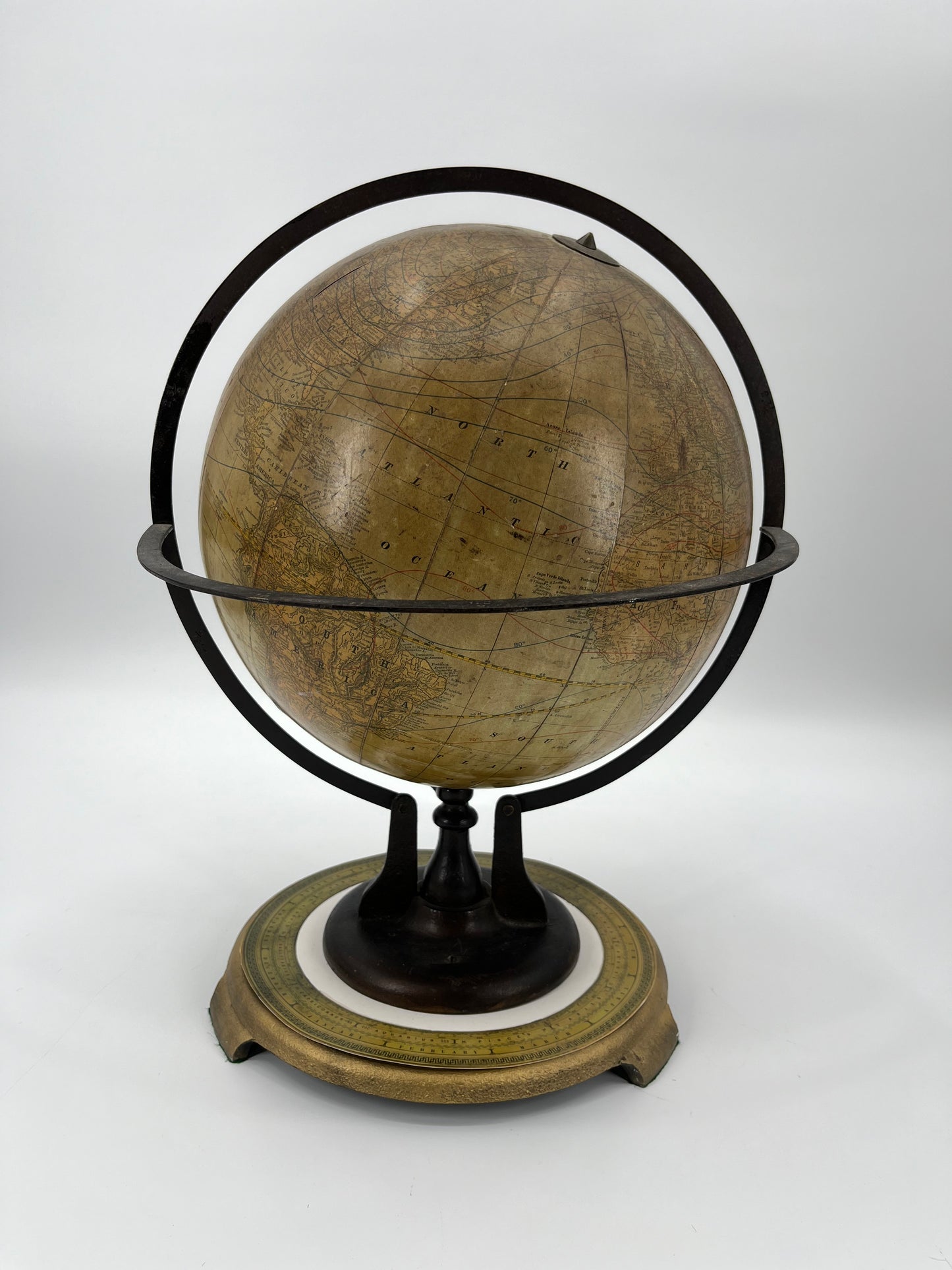 1891-1903 Telluric Table Globe by Rand McNally