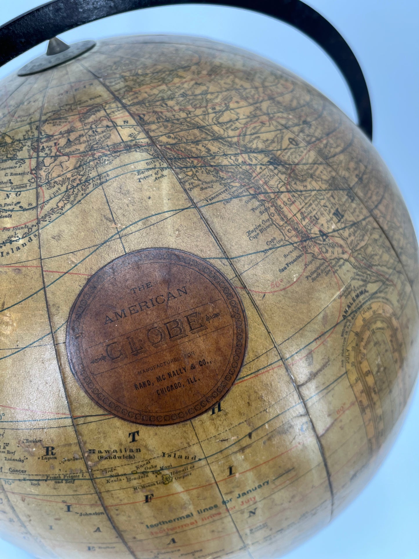 1891-1903 Telluric Table Globe by Rand McNally