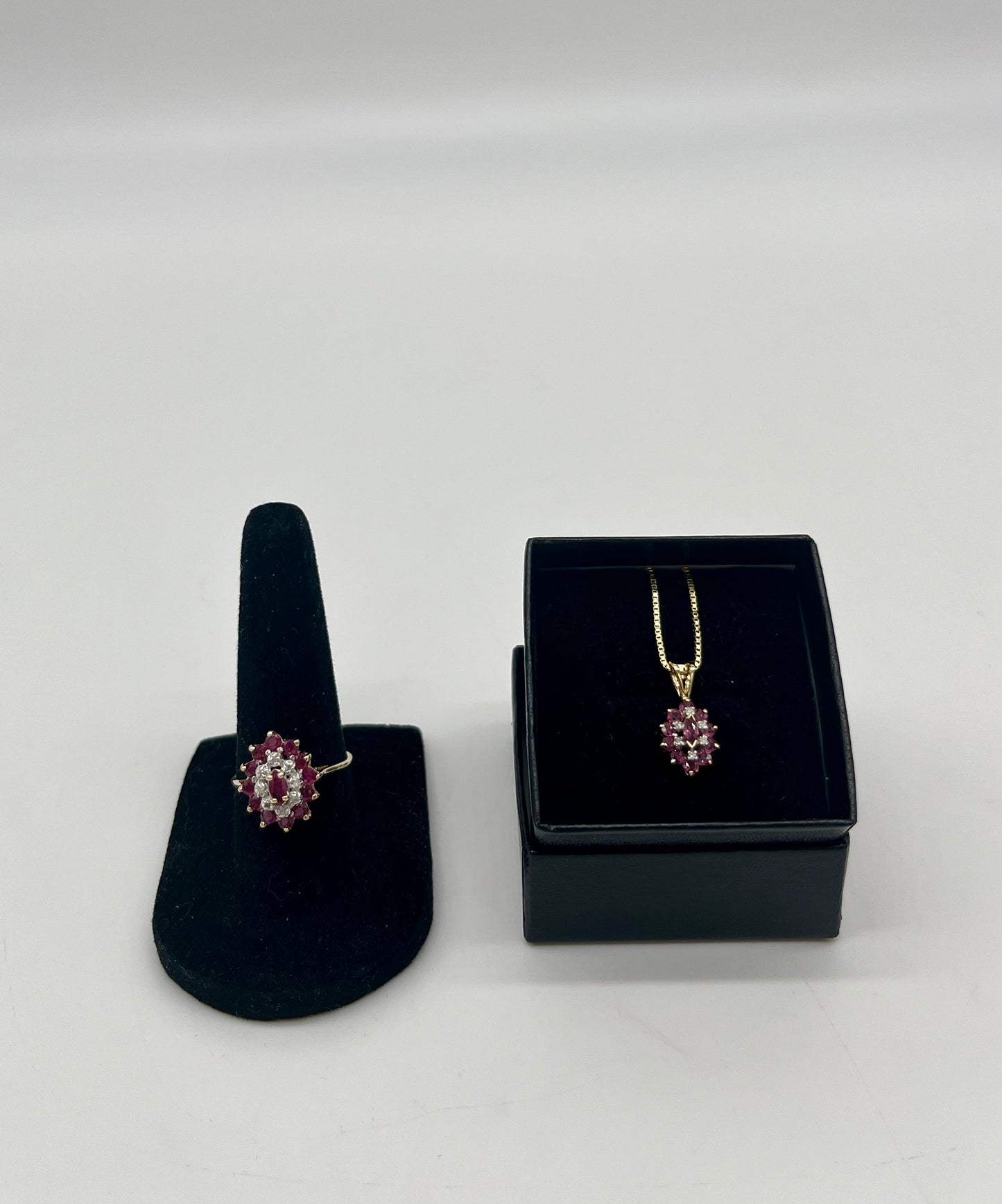 Antique Ruby & Diamond Set, 2.4 CTW 14K/9K Gold