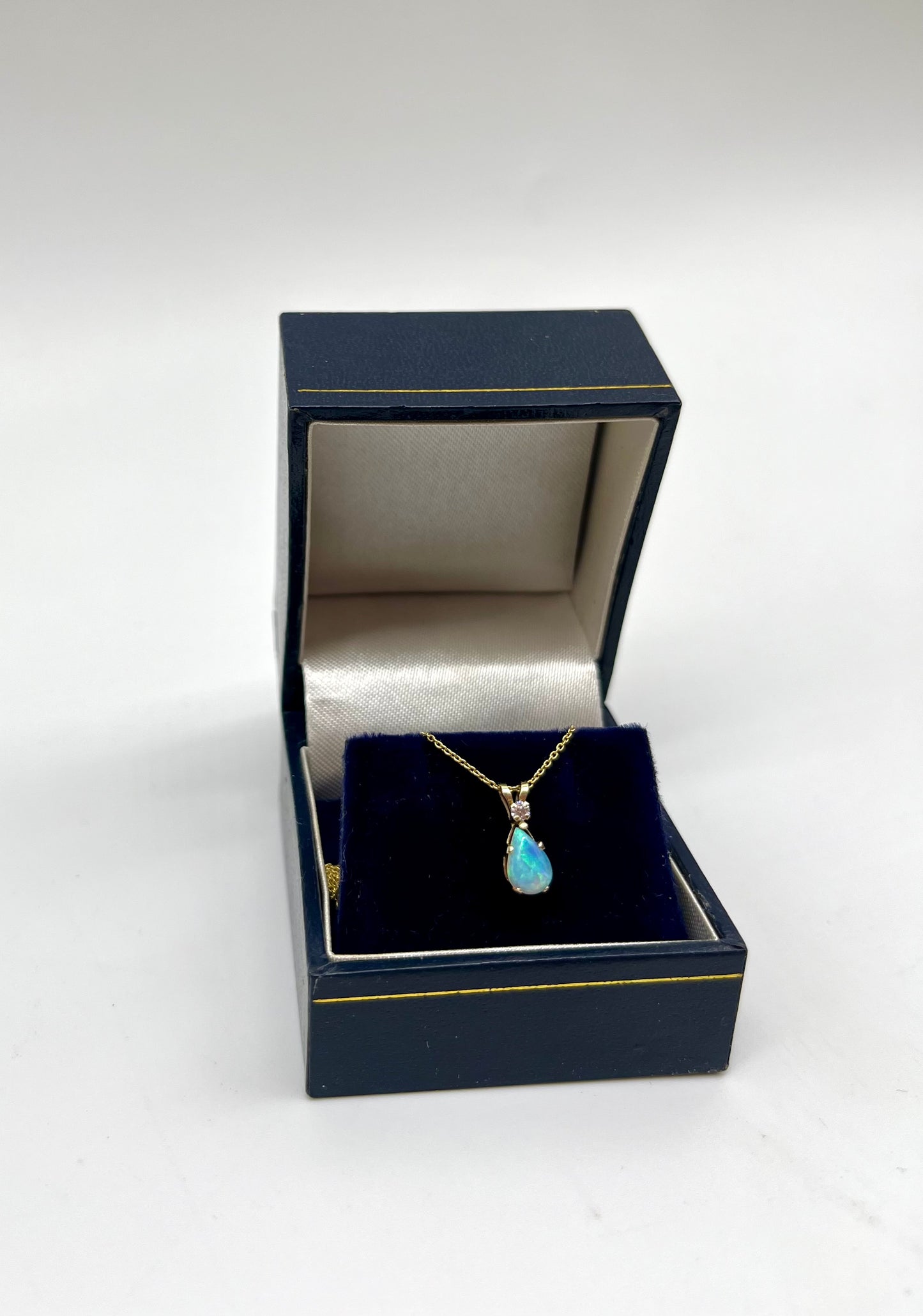 1920's Opal & Diamond Pendant, 0.5 CTW 10K Gold