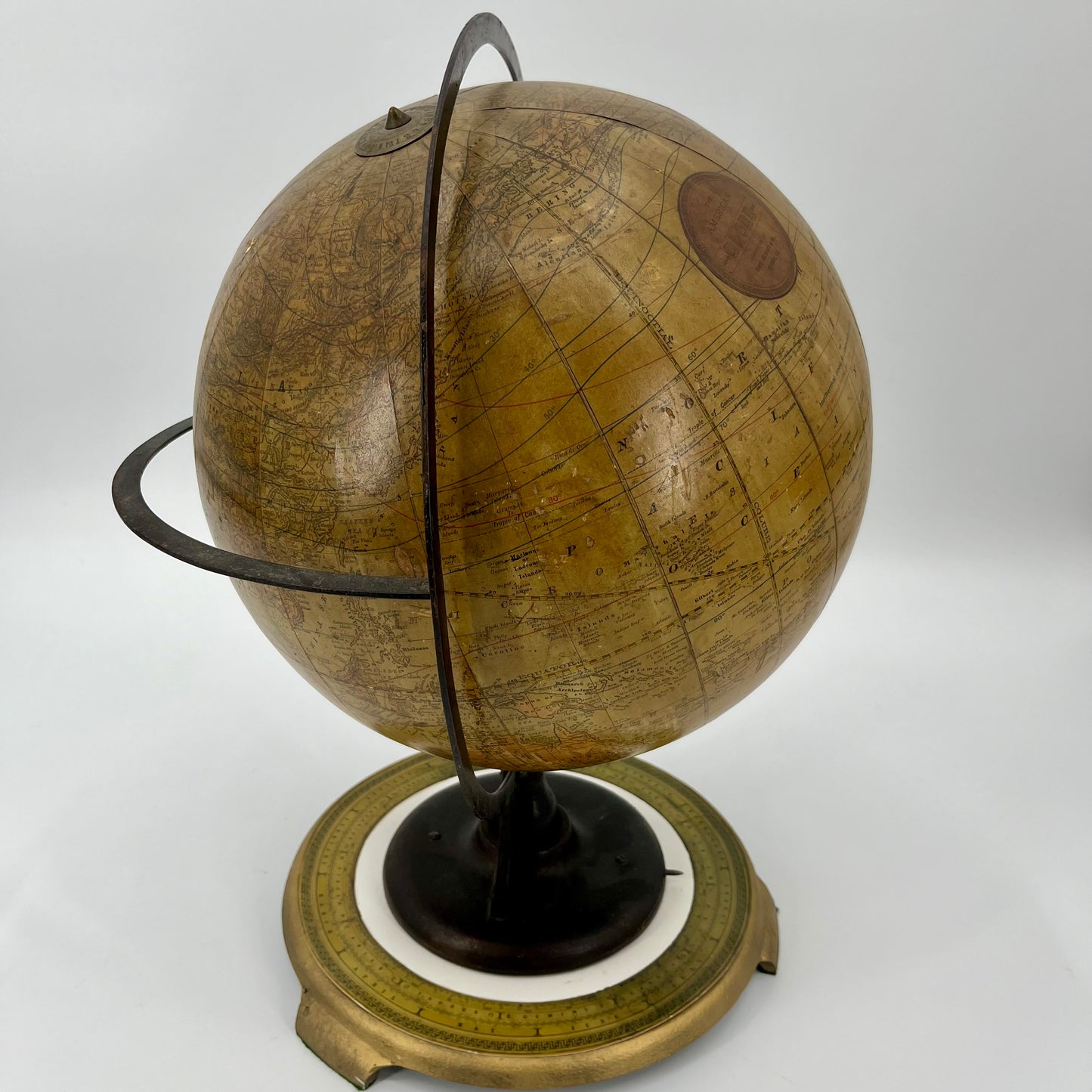 1891-1903 Telluric Table Globe by Rand McNally