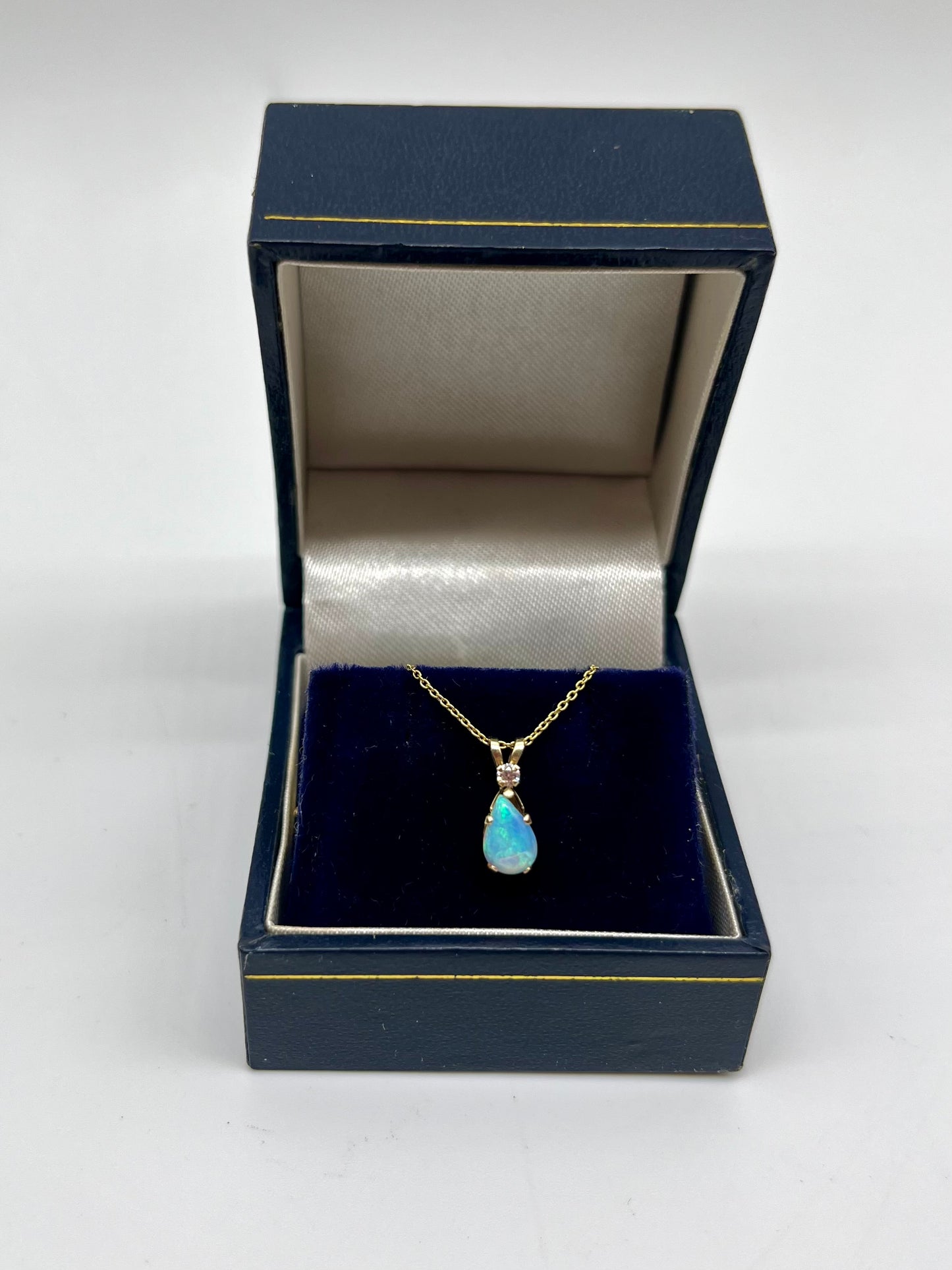 1920's Opal & Diamond Pendant, 0.5 CTW 10K Gold