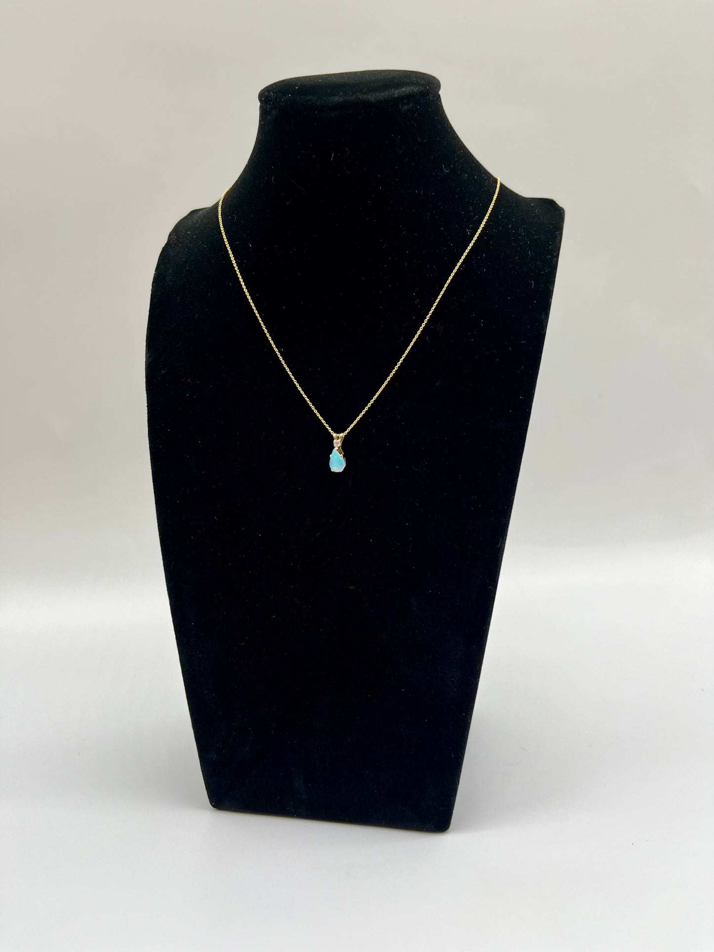 1920's Opal & Diamond Pendant, 0.5 CTW 10K Gold