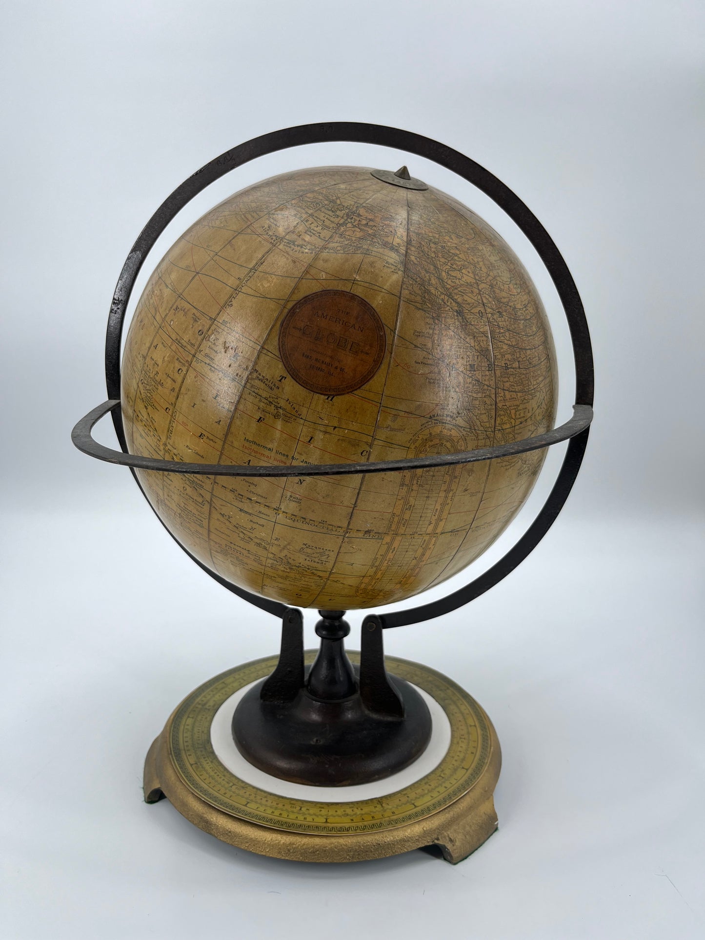 1891-1903 Telluric Table Globe by Rand McNally