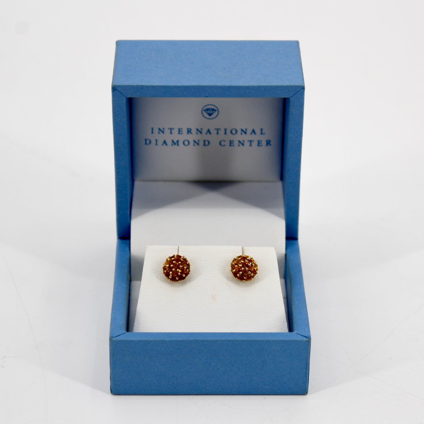 Citrine Cluster Stud Earrings, 1 CTW 18K Gold