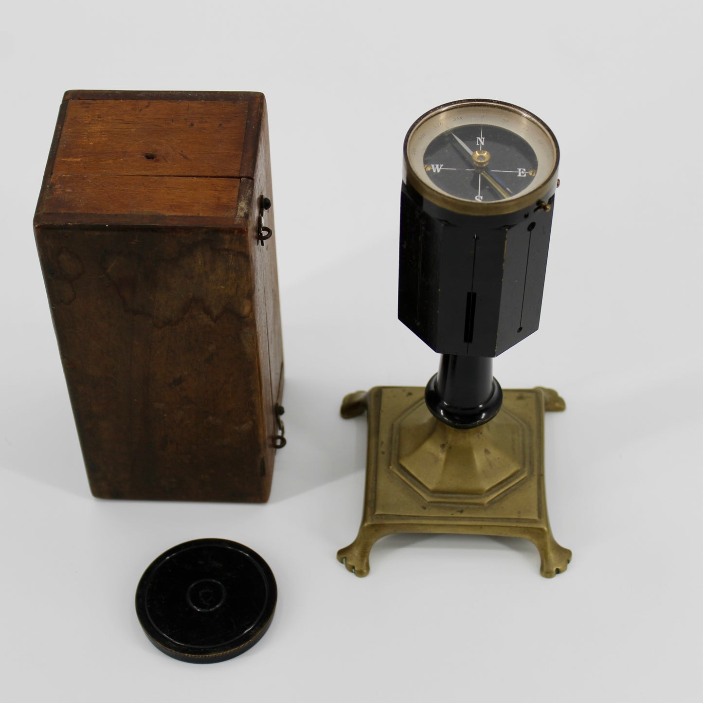 Antique Equerre Surveyors Cross Staff- Boxed Set