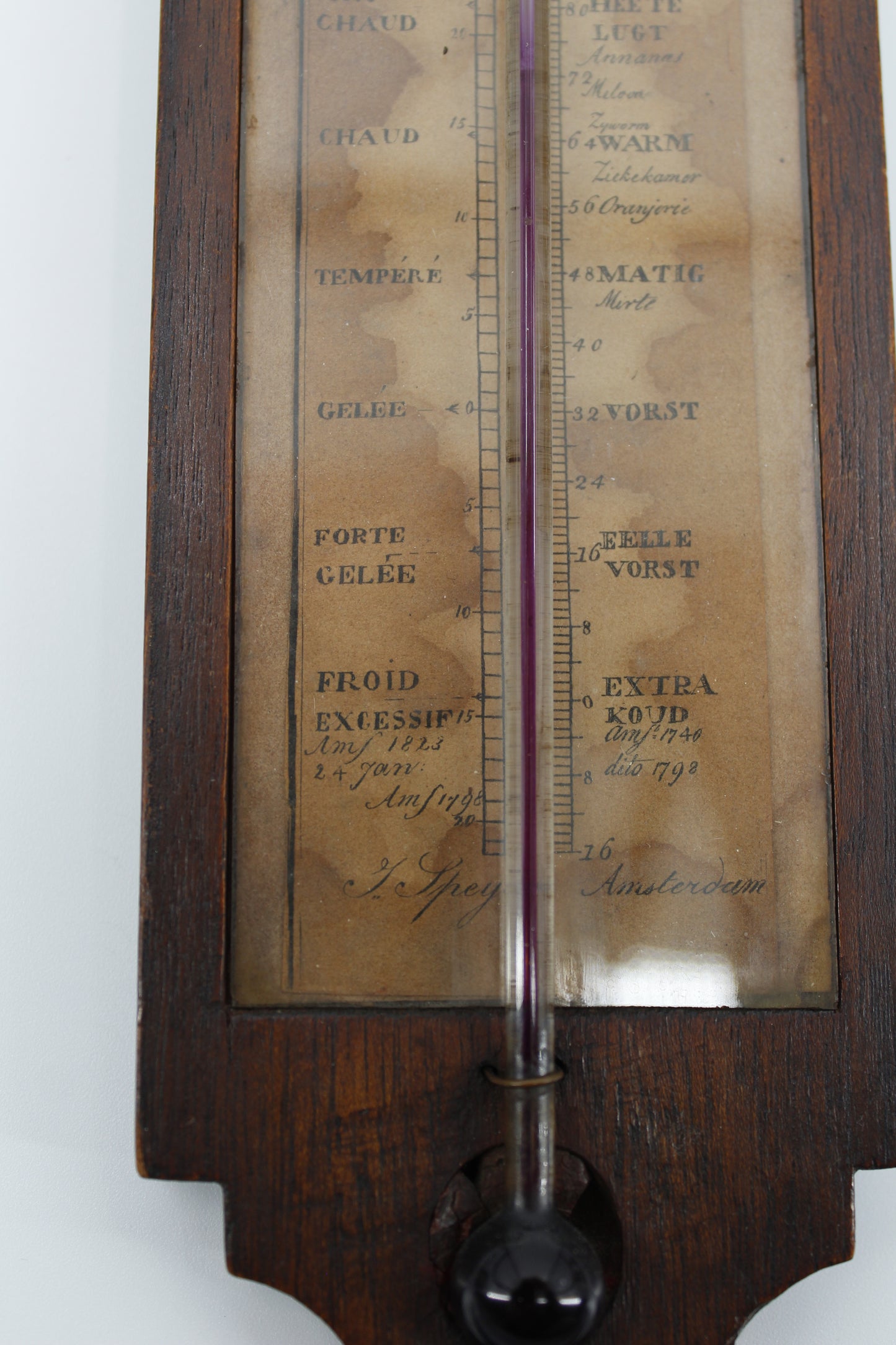 1828 J. Speyer Dutch Thermometer