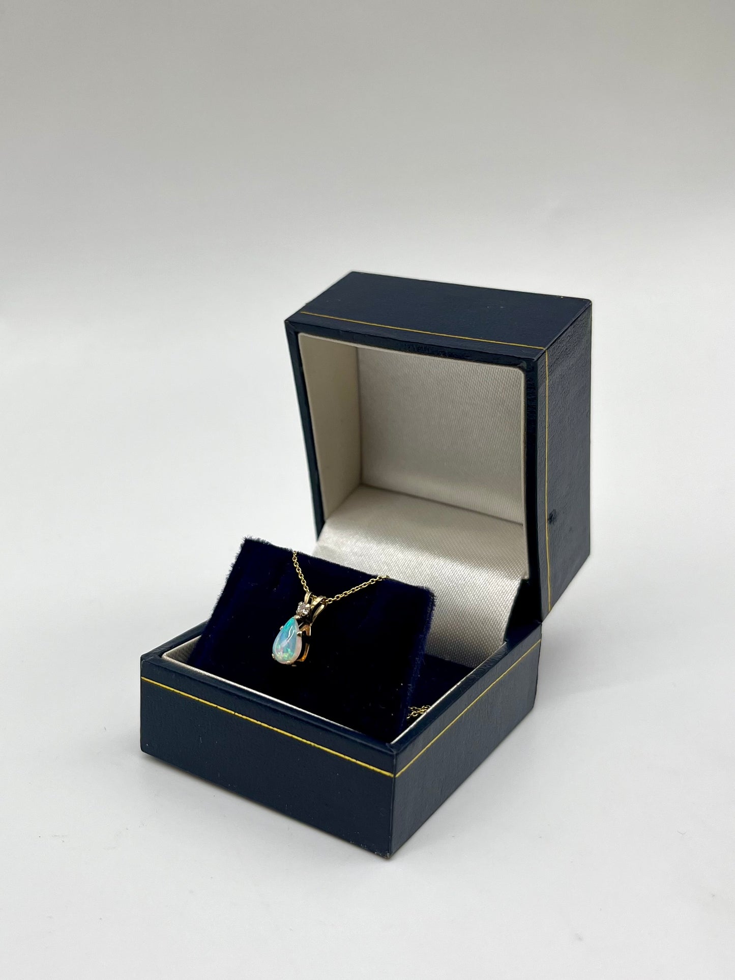 1920's Opal & Diamond Pendant, 0.5 CTW 10K Gold