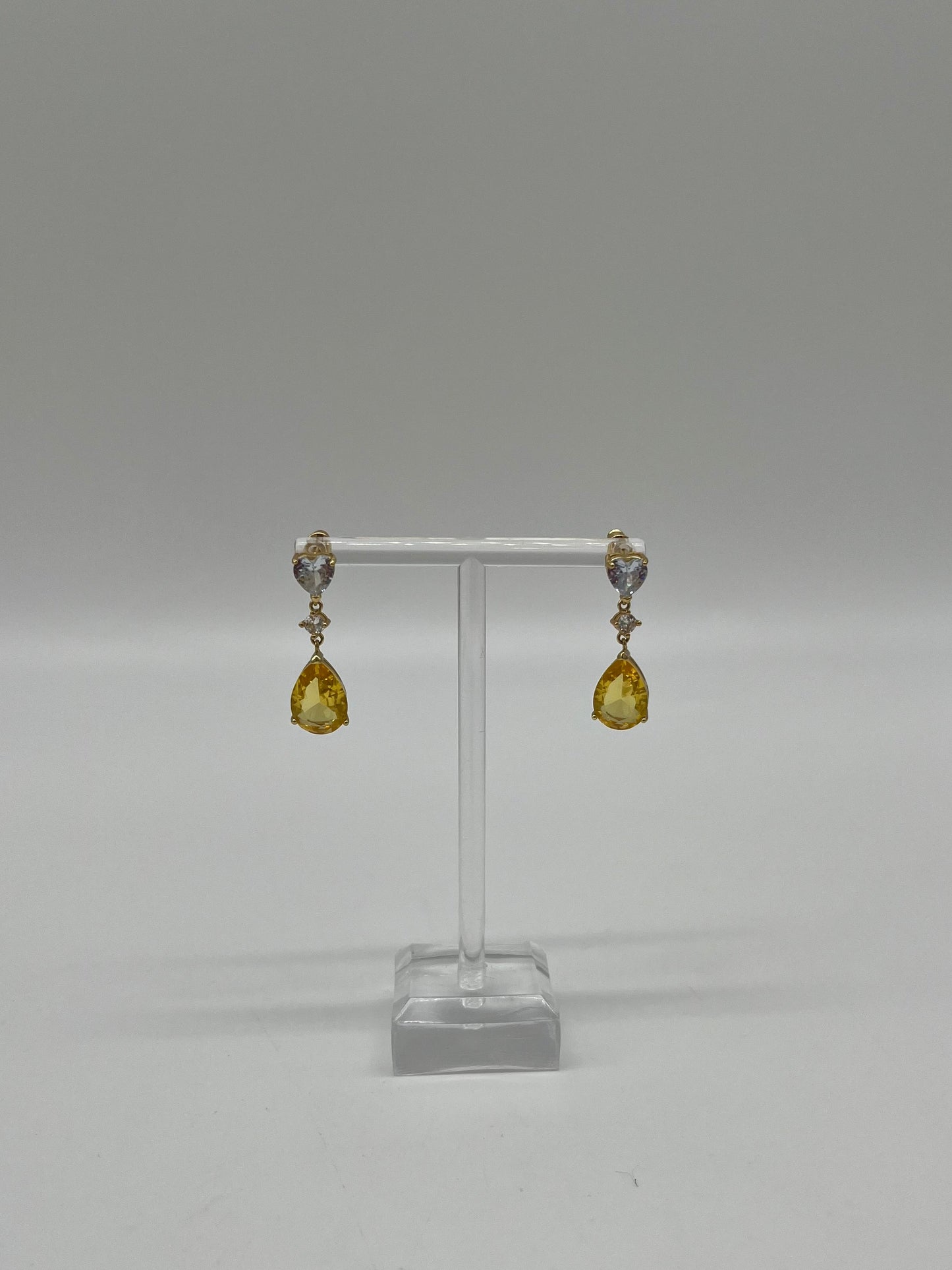Citrine & Burmese Spinel Drop Earrings, 12 CTW 14K Vermeil