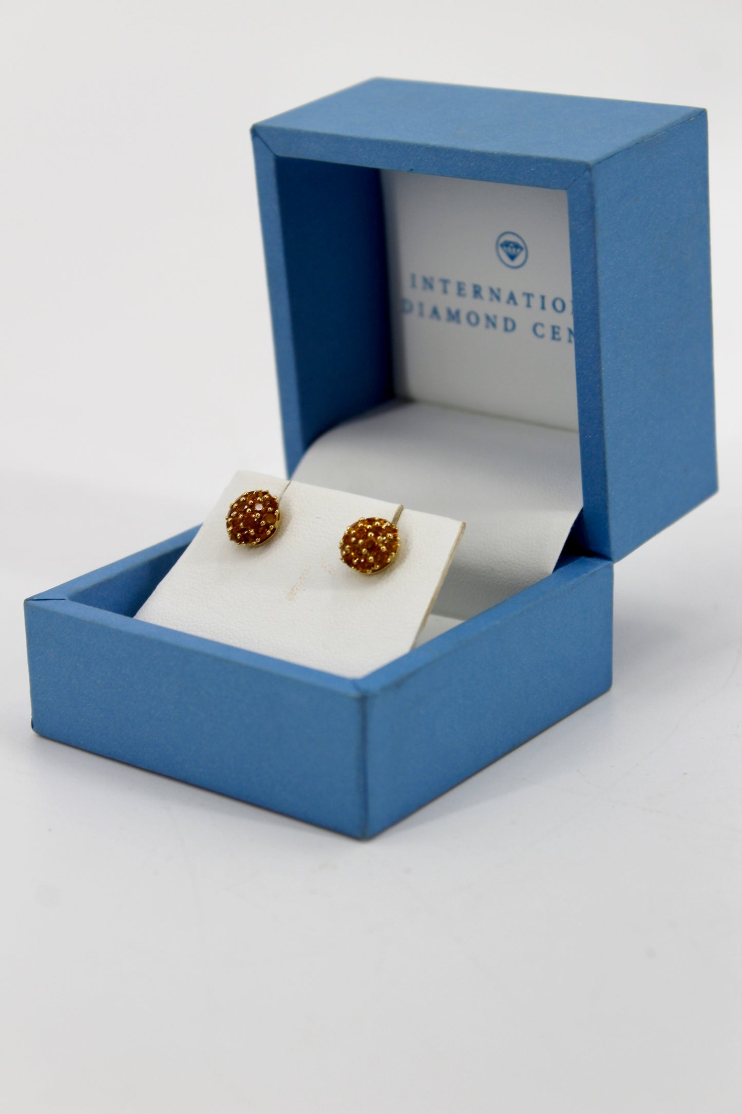 Citrine Cluster Stud Earrings, 1 CTW 18K Gold