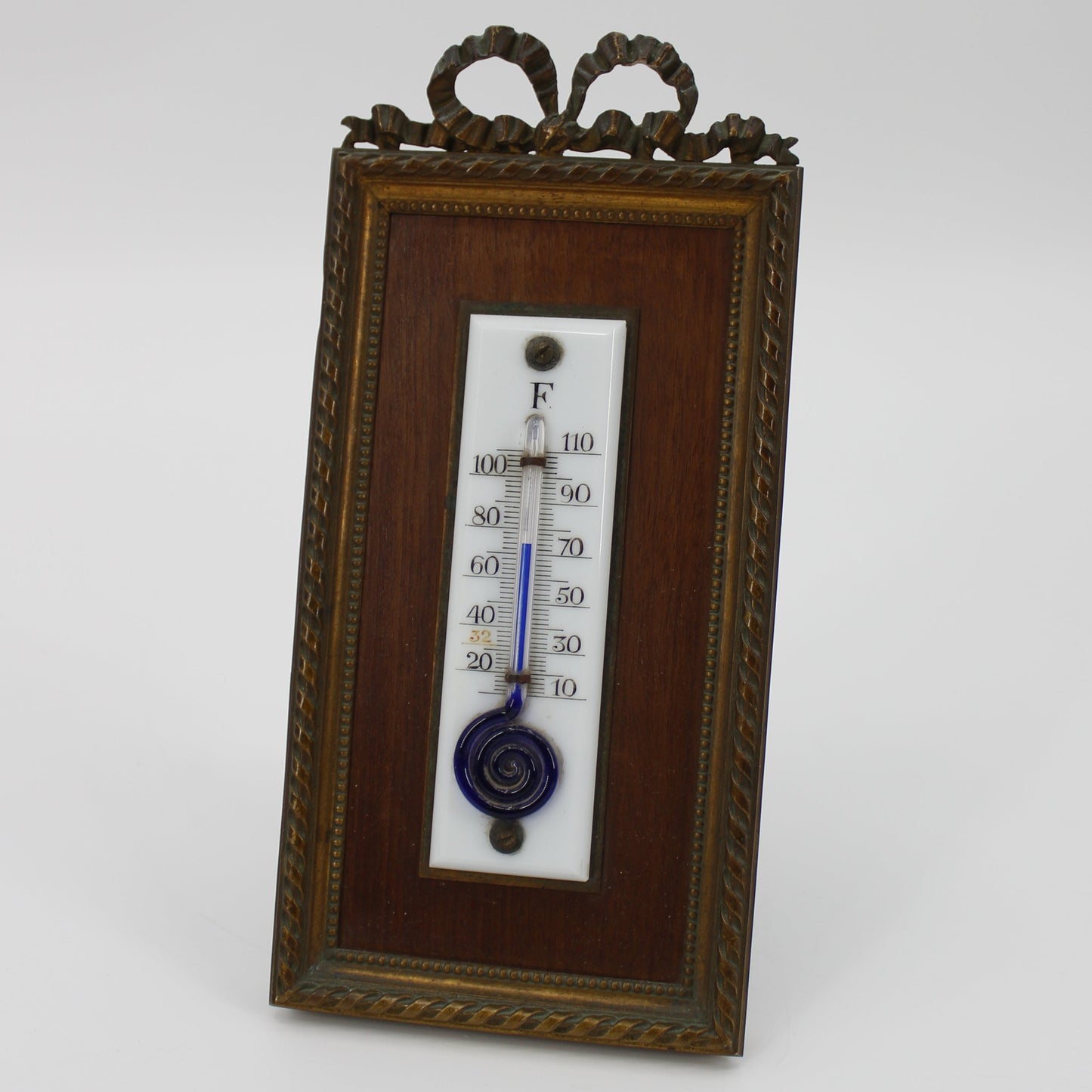 Antique Louis XVI-Style French Spiral Bulb Thermometer