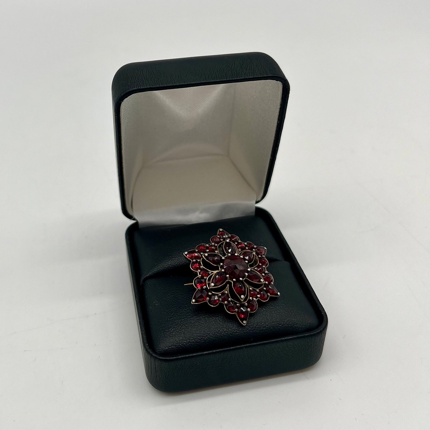 Antique Cluster Set, 7.18 Carats 14K Vermeil 925- Pendant & Brooch