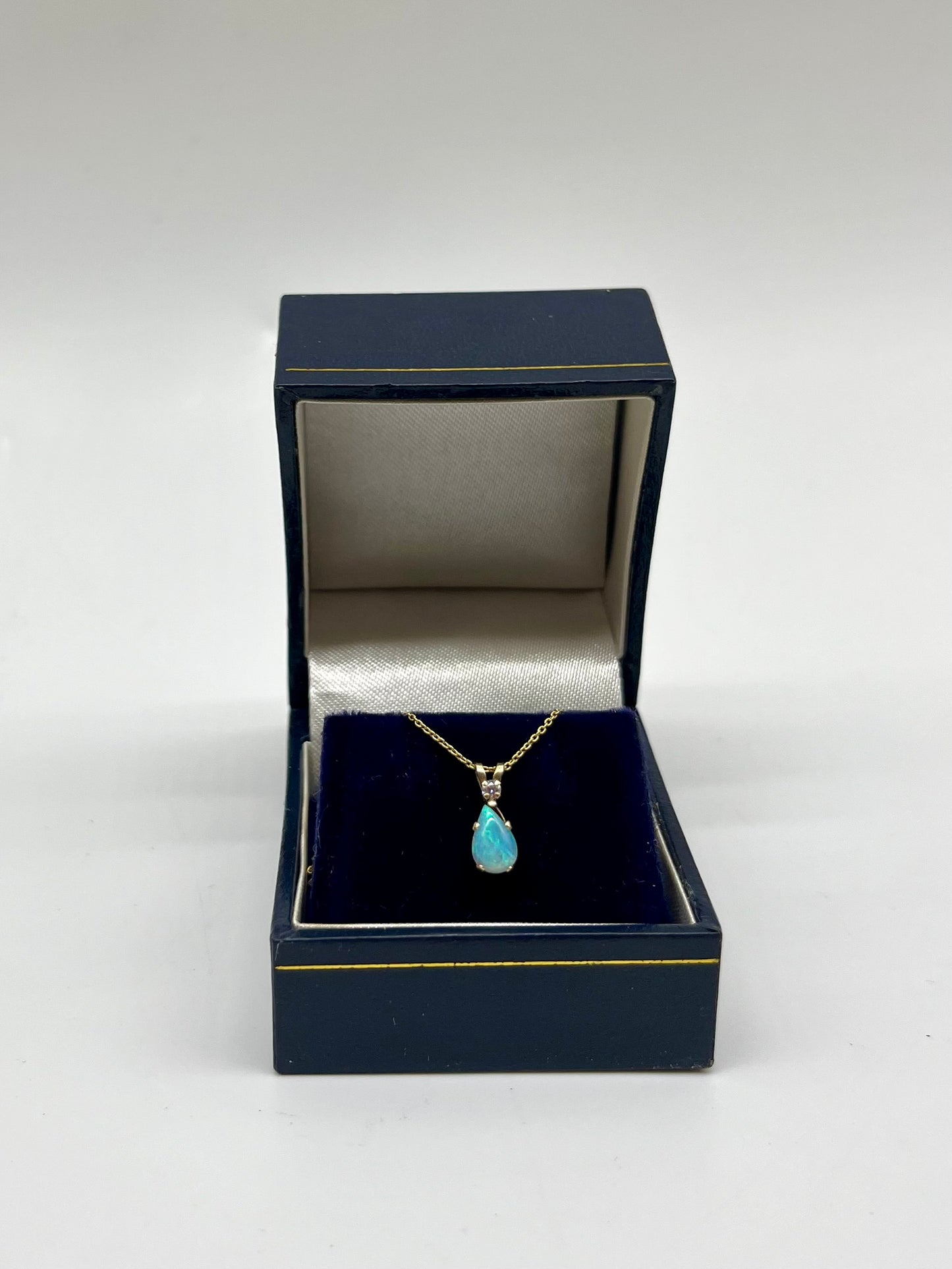 1920's Opal & Diamond Pendant, 0.5 CTW 10K Gold
