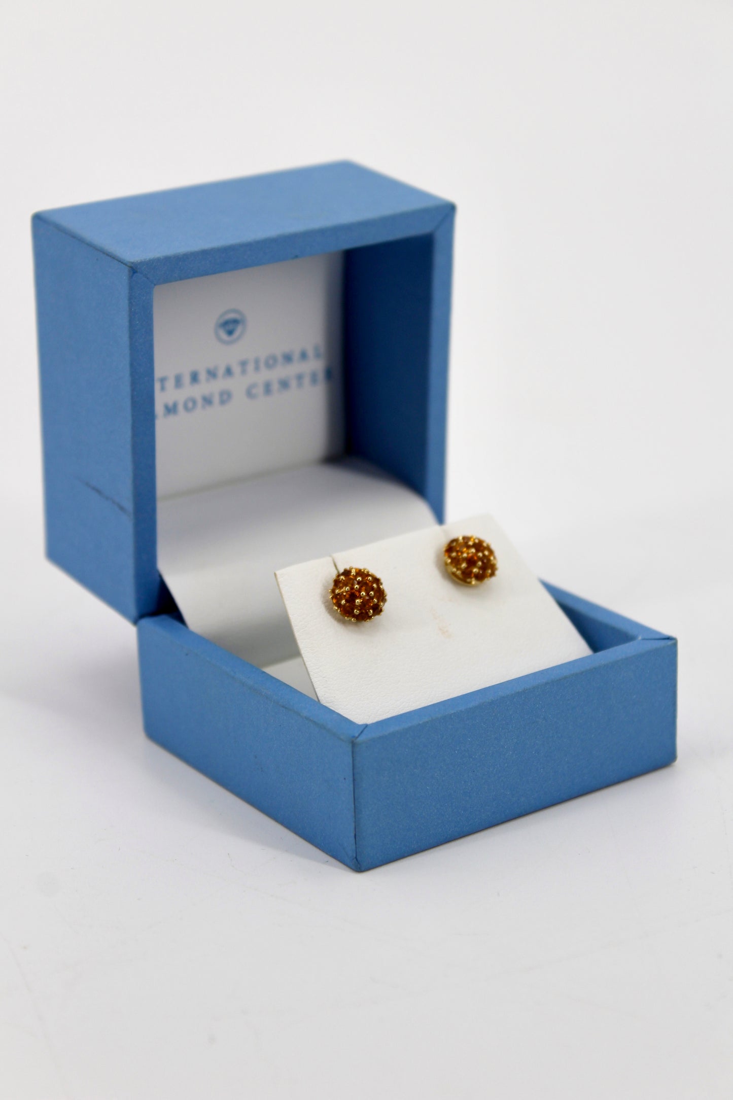 Citrine Cluster Stud Earrings, 1 CTW 18K Gold