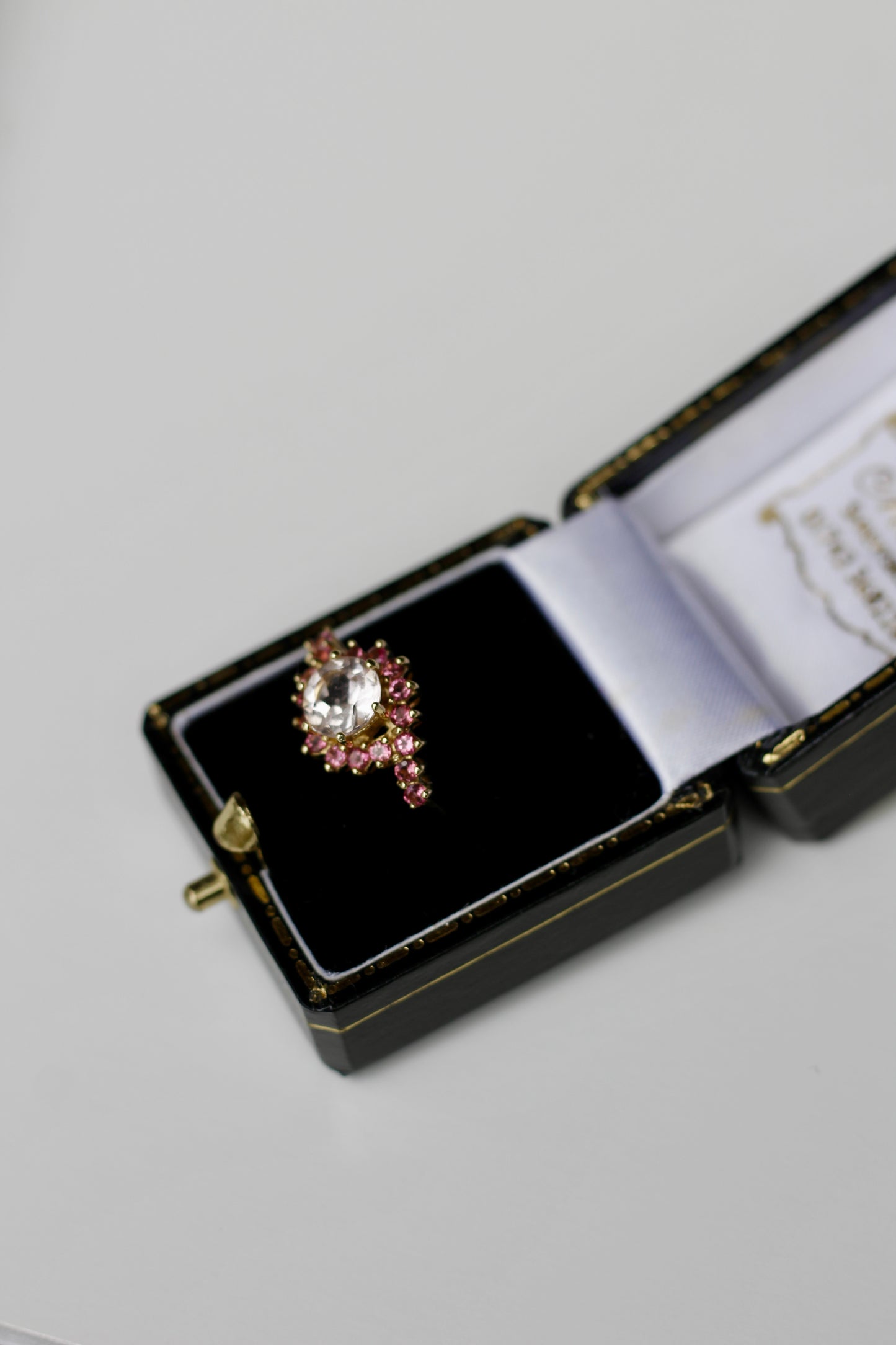 Morganite & Pink Sapphire Ring, 2.23 Carats 14K Gold