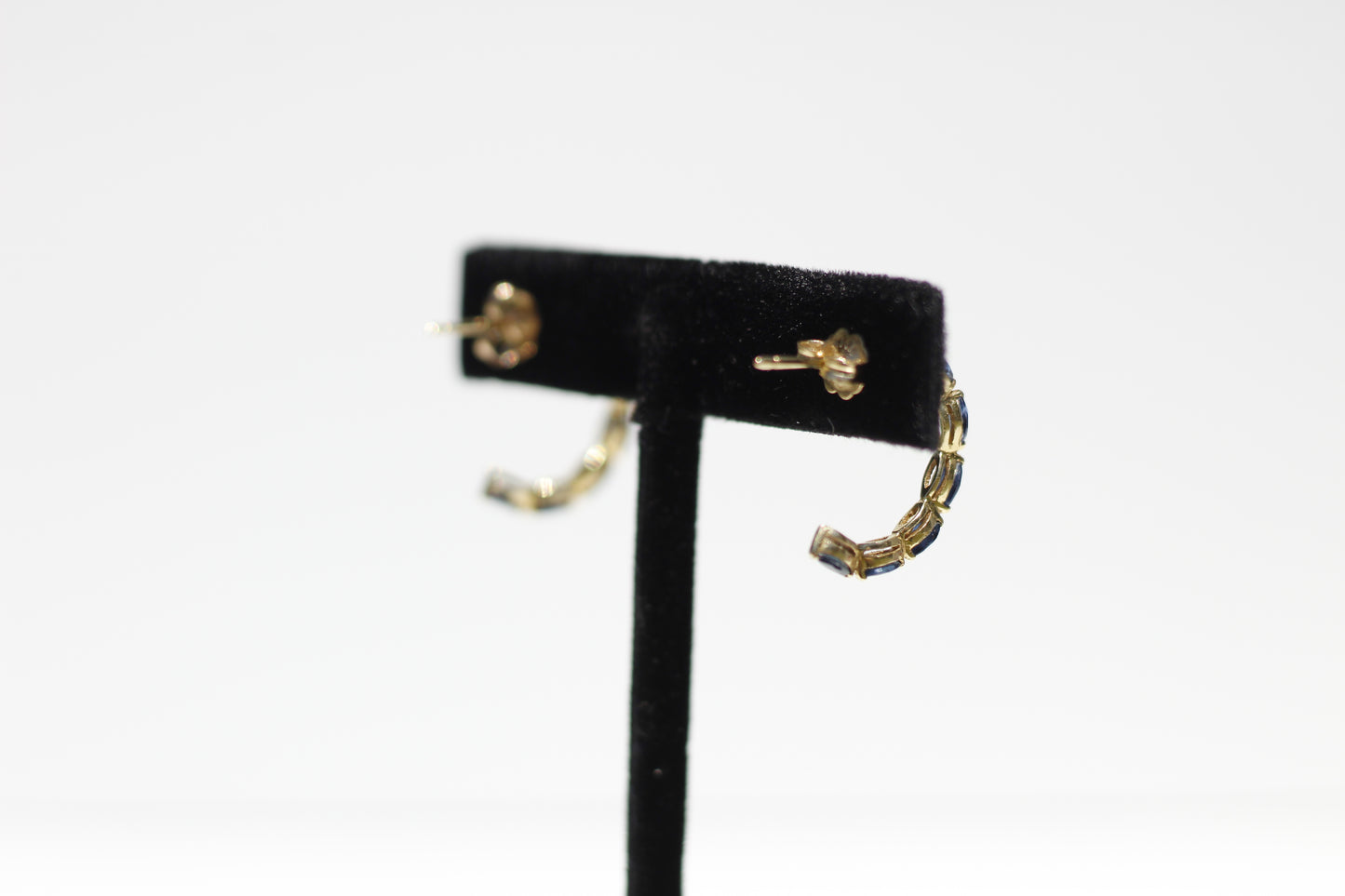 Marquise-Cut Sapphire Hoops, 1 CTW 14K Gold