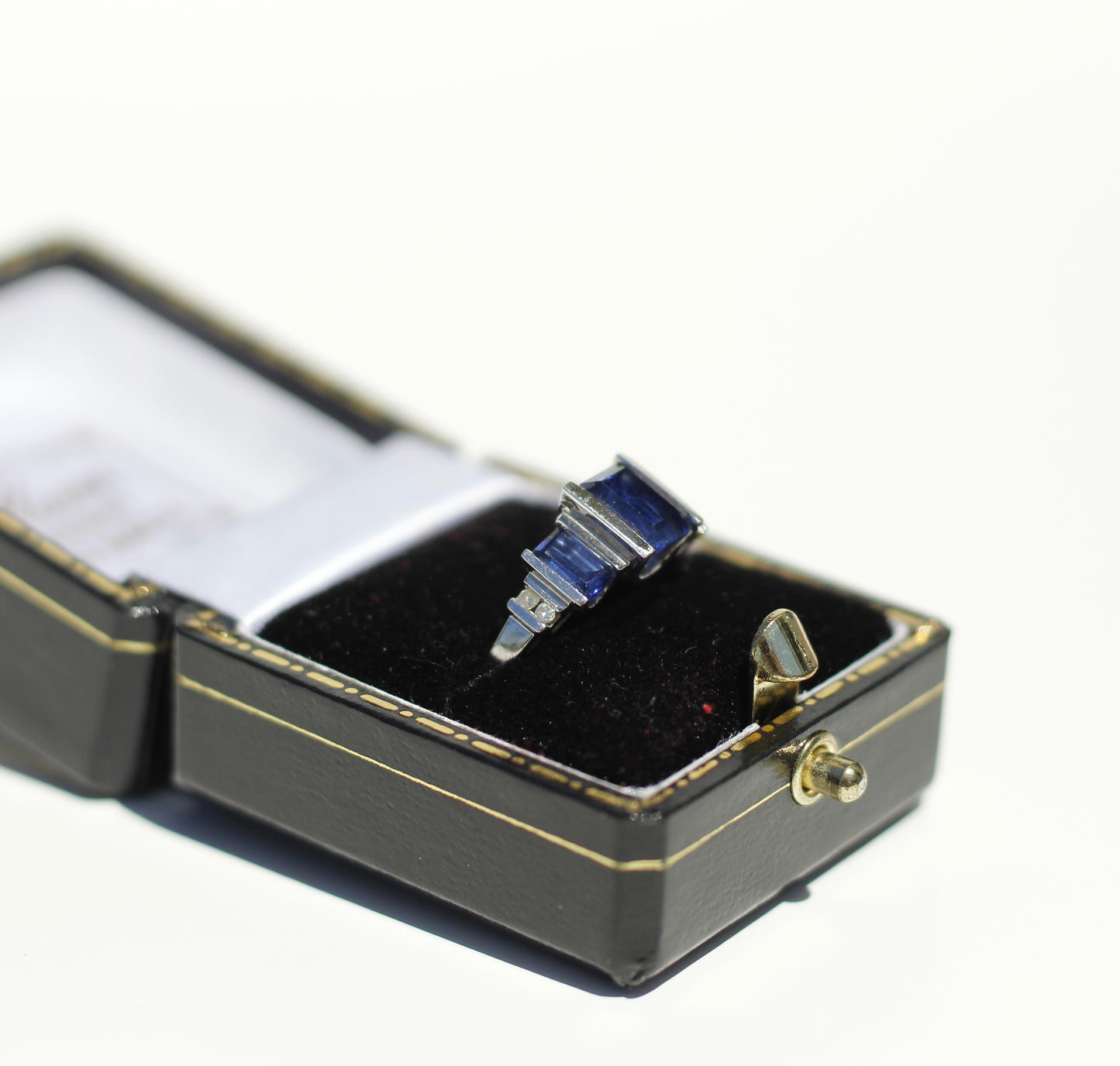 Sapphire & Diamond Solitaire Ring, 2 CTW 10K White Gold