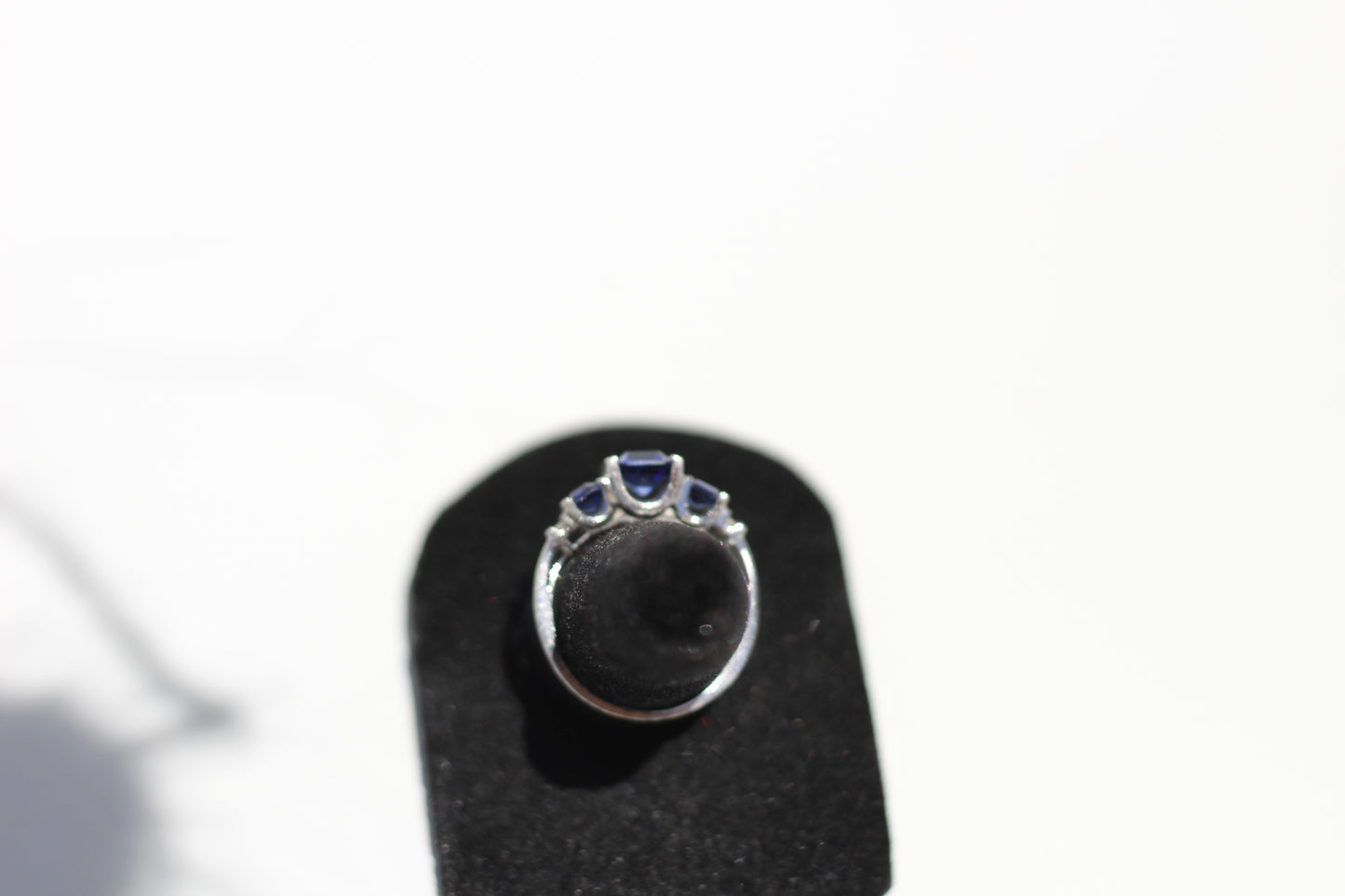 Sapphire & Diamond Solitaire Ring, 2 CTW 10K White Gold