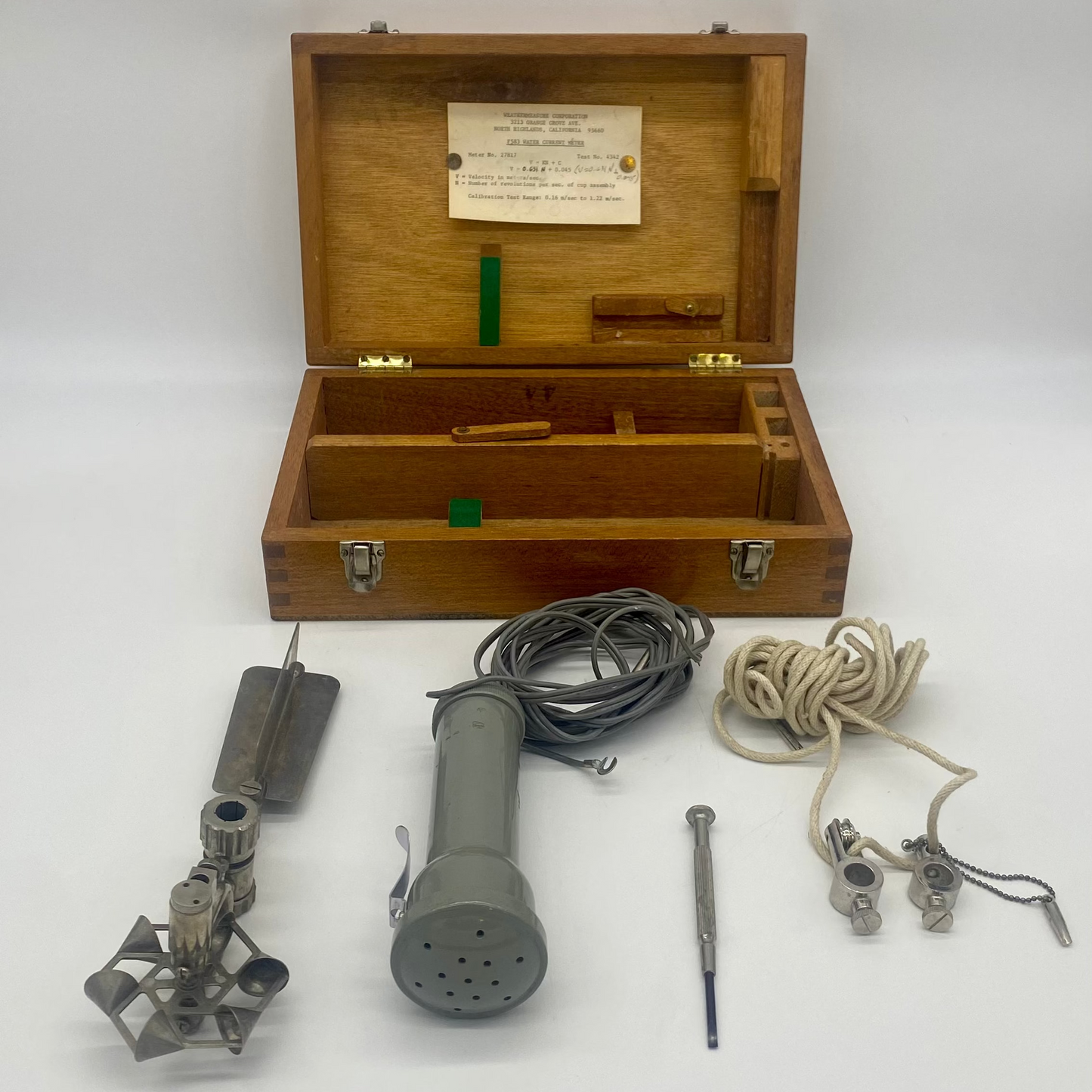 Weather Measure Corp. Water Current Meter-Boxed Set (Complete)
