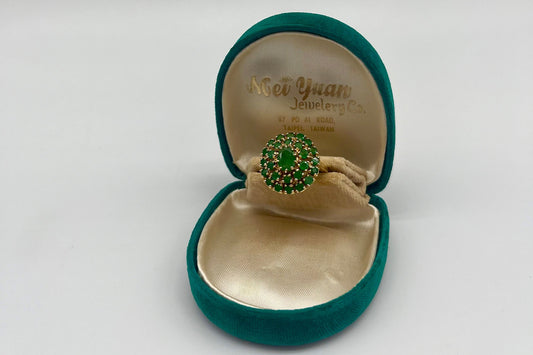 Edwardian Emerald Cluster Ring, 1.83 CTW 14K Gold