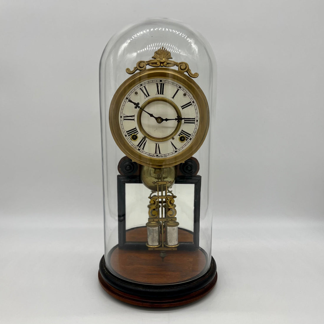 19th Century Waterbury Spring Driven Pendulum Bell Chime Clock