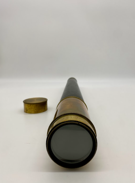 Mounted English Antique Single-Draw Spyglass